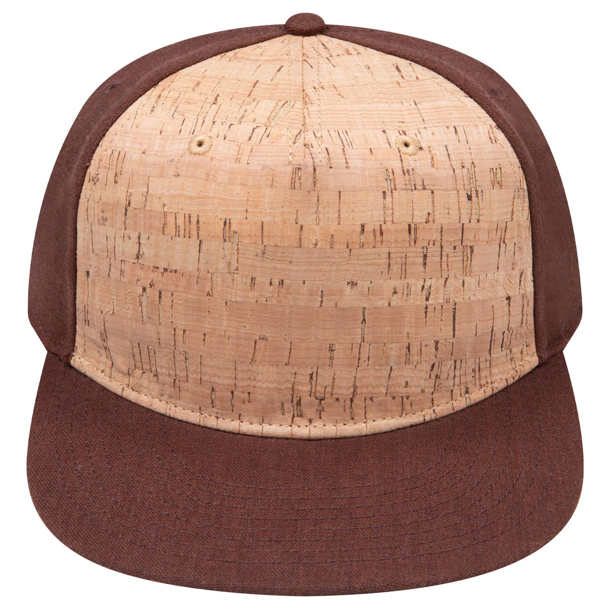 Front View of 0711207 - Brn/Crk/Brn OTTO CAP "OTTO SNAP" 5 Panel Pro Style Snapback Hat