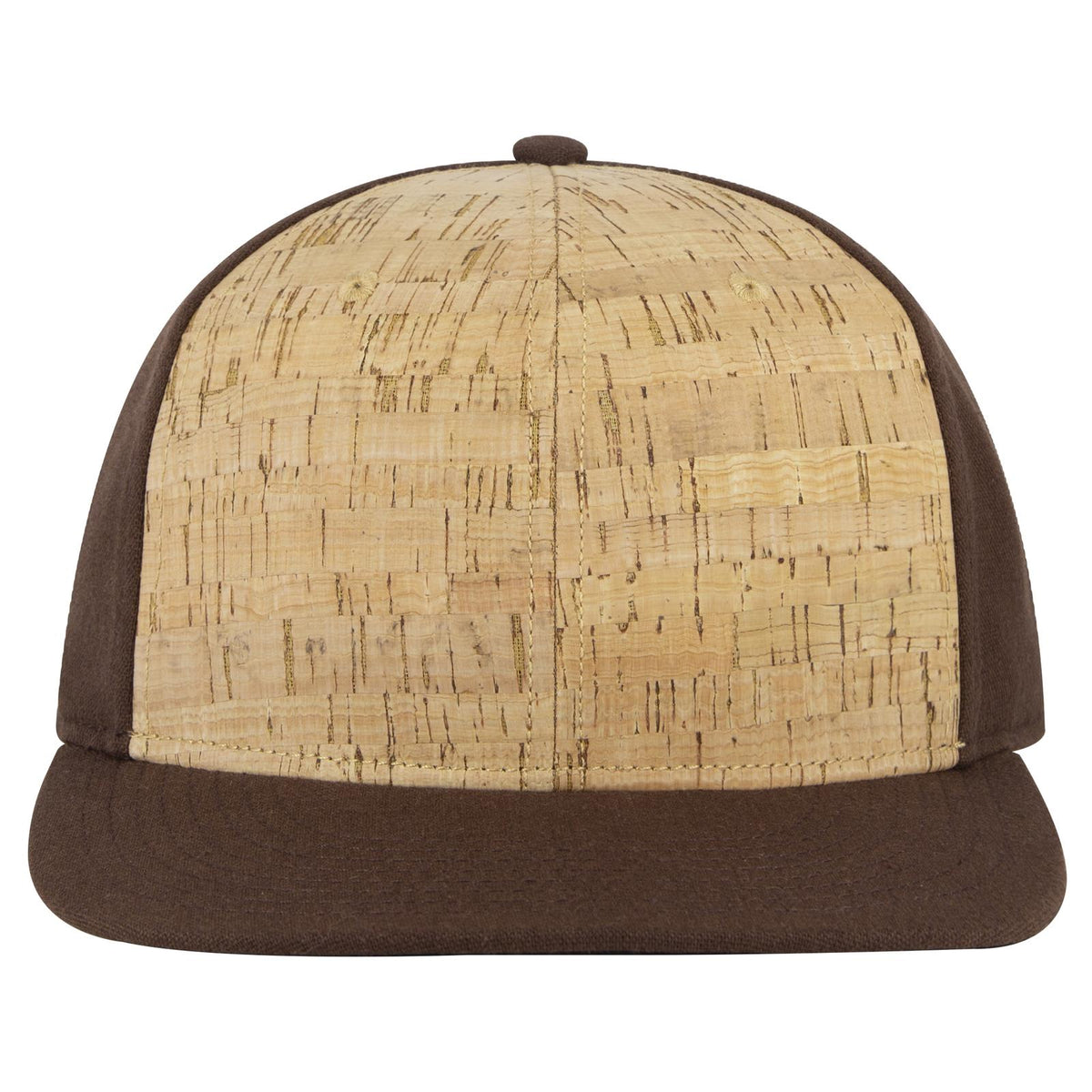 Front View of 0711207 - Brn/Crk/Brn OTTO CAP "OTTO SNAP" 6 Panel Pro Style Snapback Hat