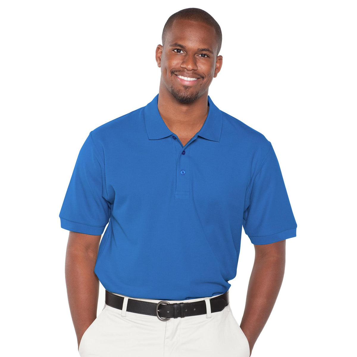 Front View of 073 - Lt. Royal OTTO Men's Premium Sport Shirt