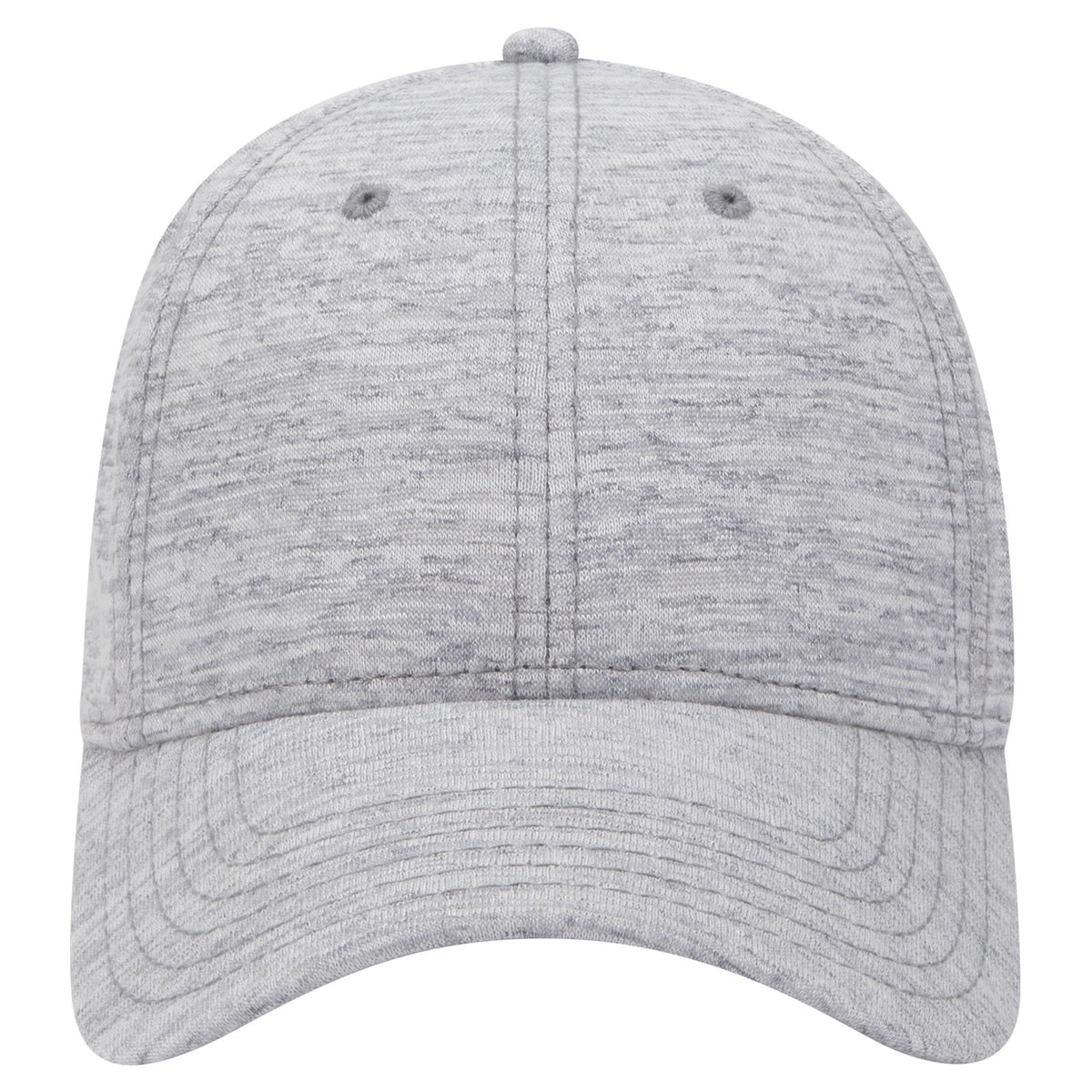 Front View of 074 - Heath. Gray OTTO CAP 6 Panel Low Profile Baseball Cap