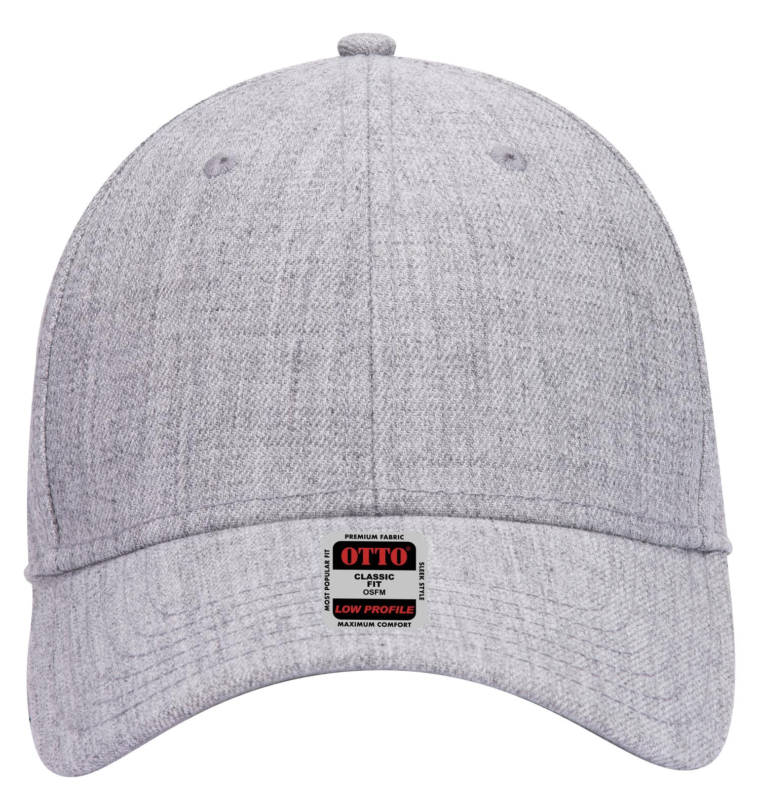 Right View of 074 - Heath. Gray OTTO CAP 6 Panel Low Profile Baseball Cap
