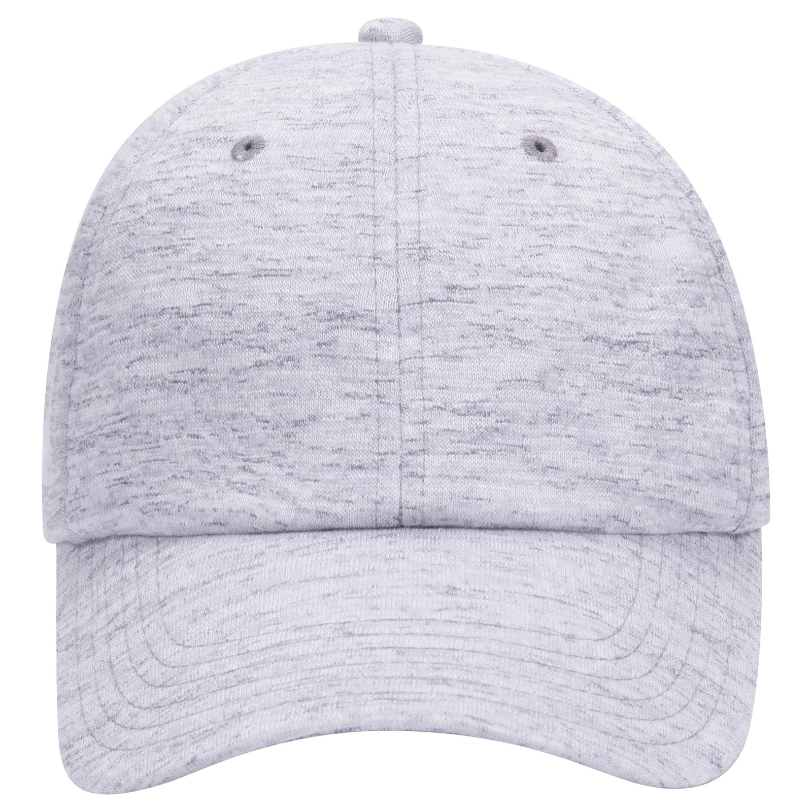 Front View of 074 - Heath. Gray OTTO CAP 6 Panel Low Profile Baseball Cap