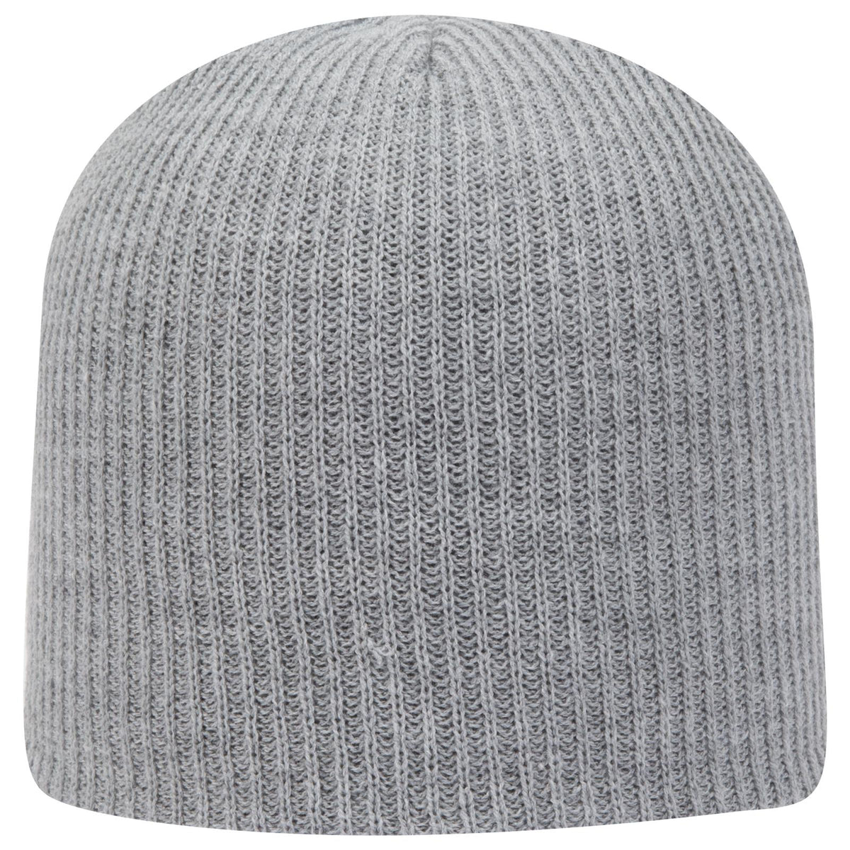 Front View of 074 - Heath. Gray OTTO CAP 9 1/2" Premium Rib Knit Beanie