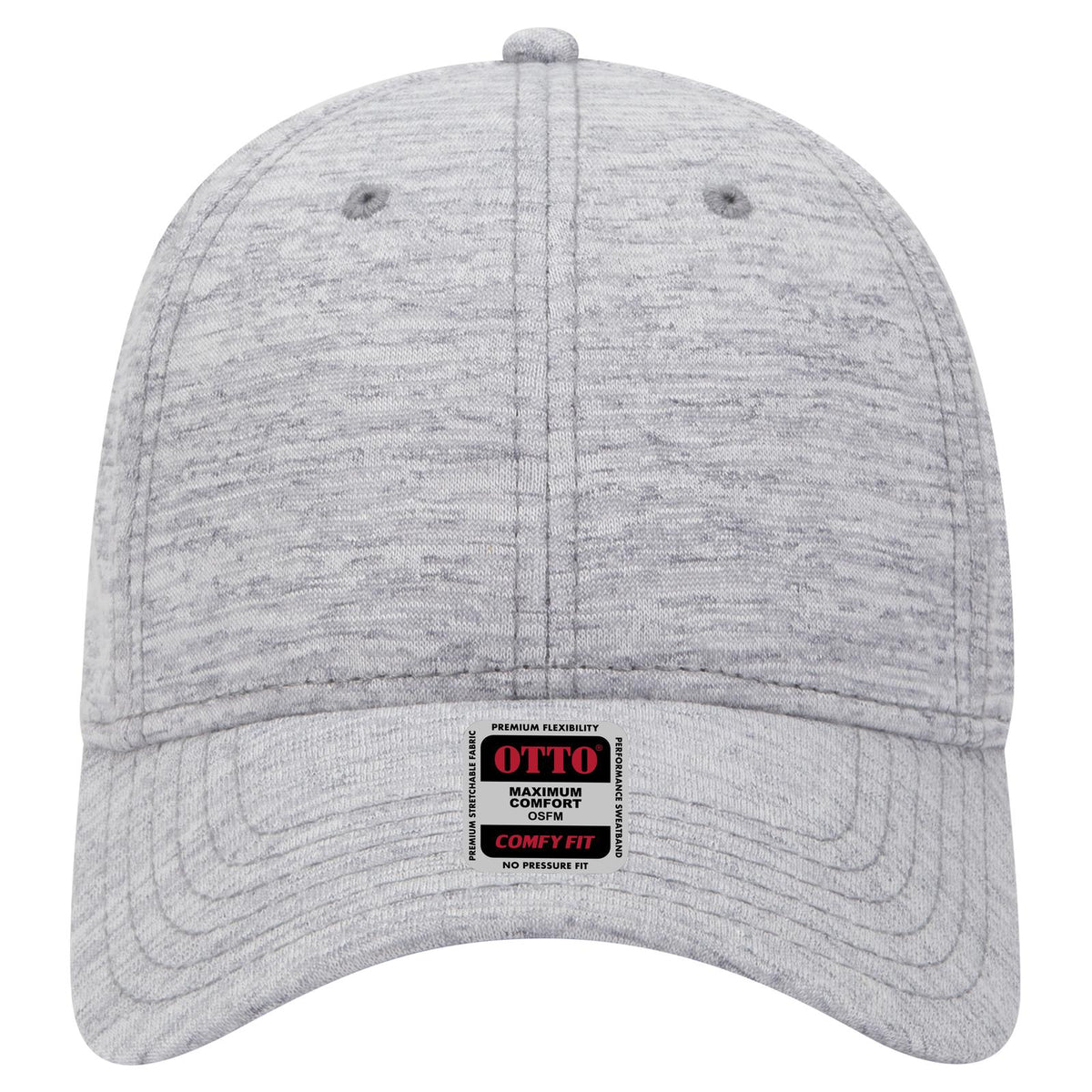 Front View of 074 - Heath. Gray OTTO CAP "OTTO COMFY FIT" 6 Panel Low Profile Baseball Cap