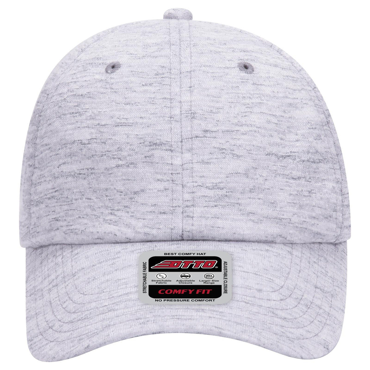 Front View of 074 - Heath. Gray OTTO CAP "OTTO COMFY FIT" 6 Panel Low Profile Baseball Cap
