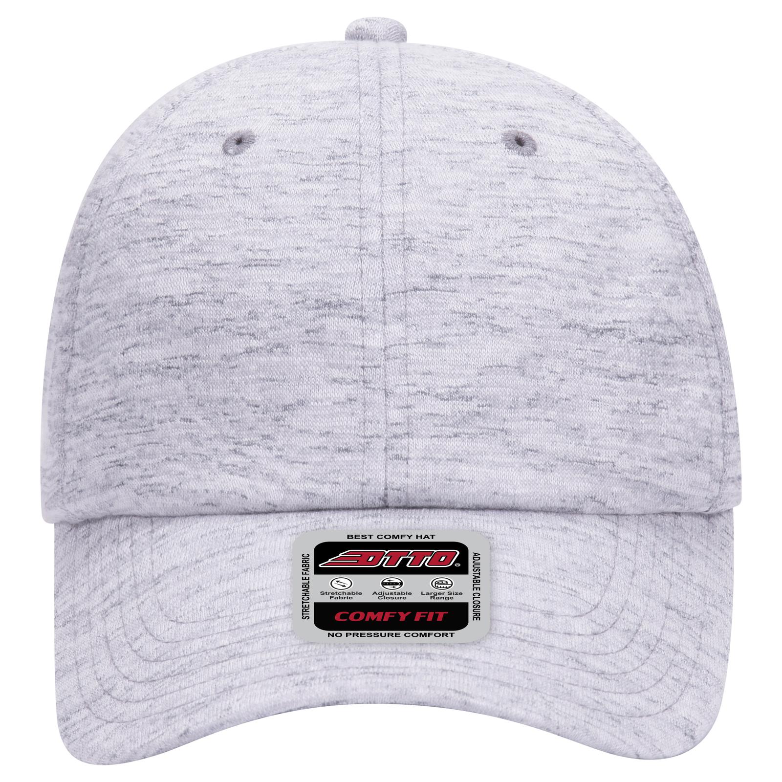 Front View of 074 - Heath. Gray OTTO CAP "OTTO COMFY FIT" 6 Panel Low Profile Baseball Cap