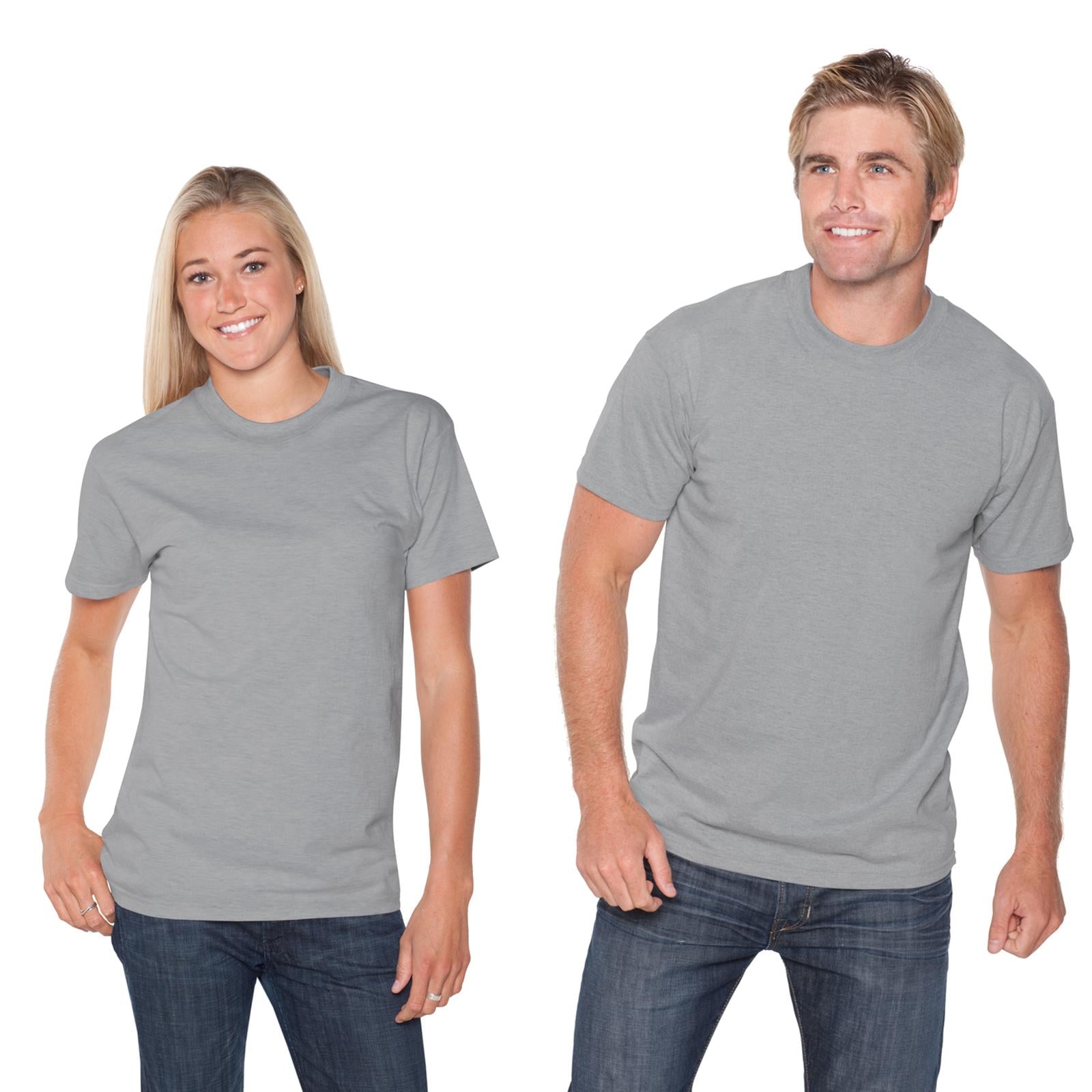 Front View of 074 - Heath. Gray OTTO Unisex Heavyweight Comfy Tee T-Shirt
