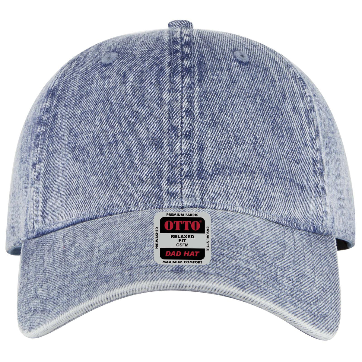 Front View of 075 - Lt. Blue OTTO CAP 6 Panel Low Profile Dad Hat