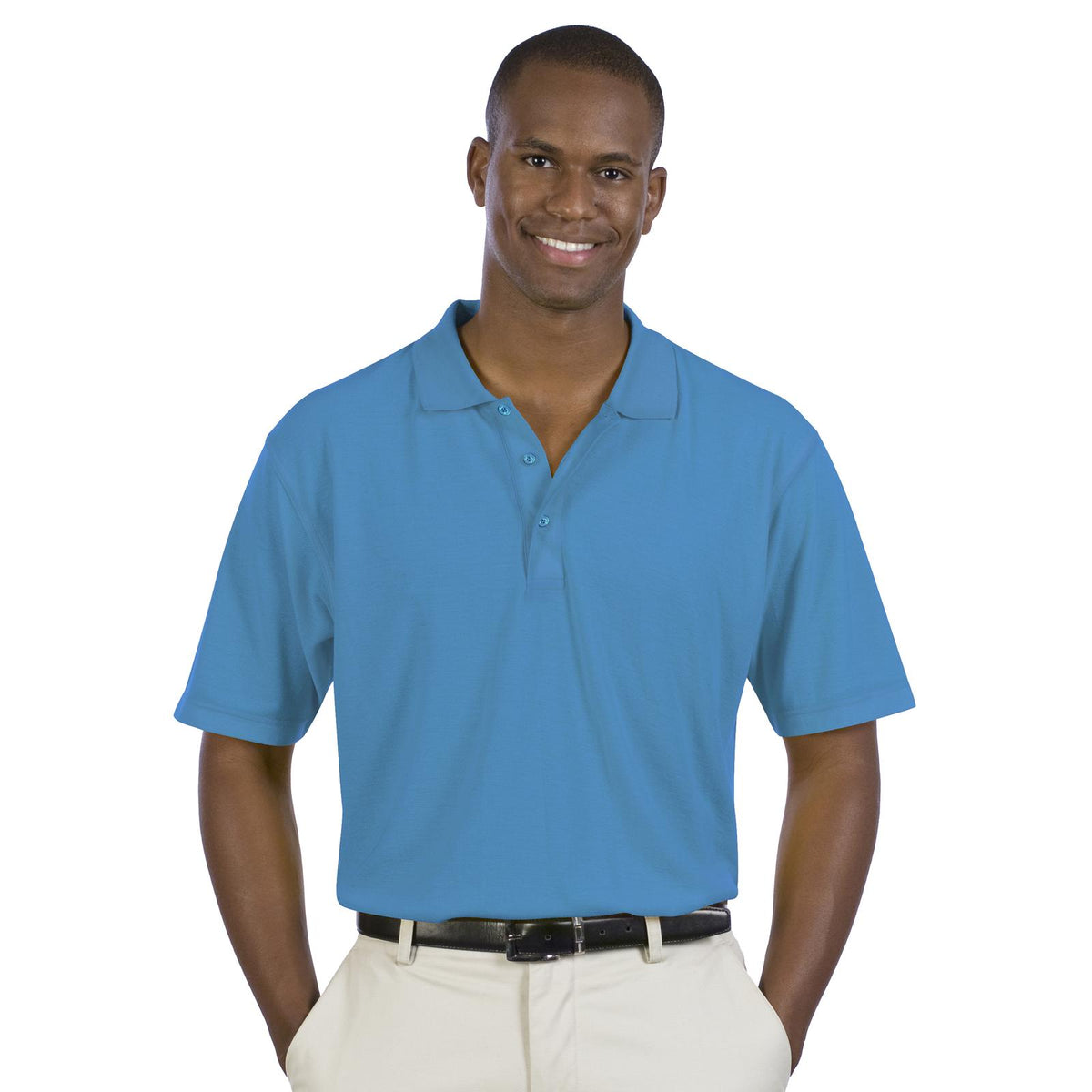 Front View of 076 - Calif. Blue OTTO Men's Comfortable Sport Shirt