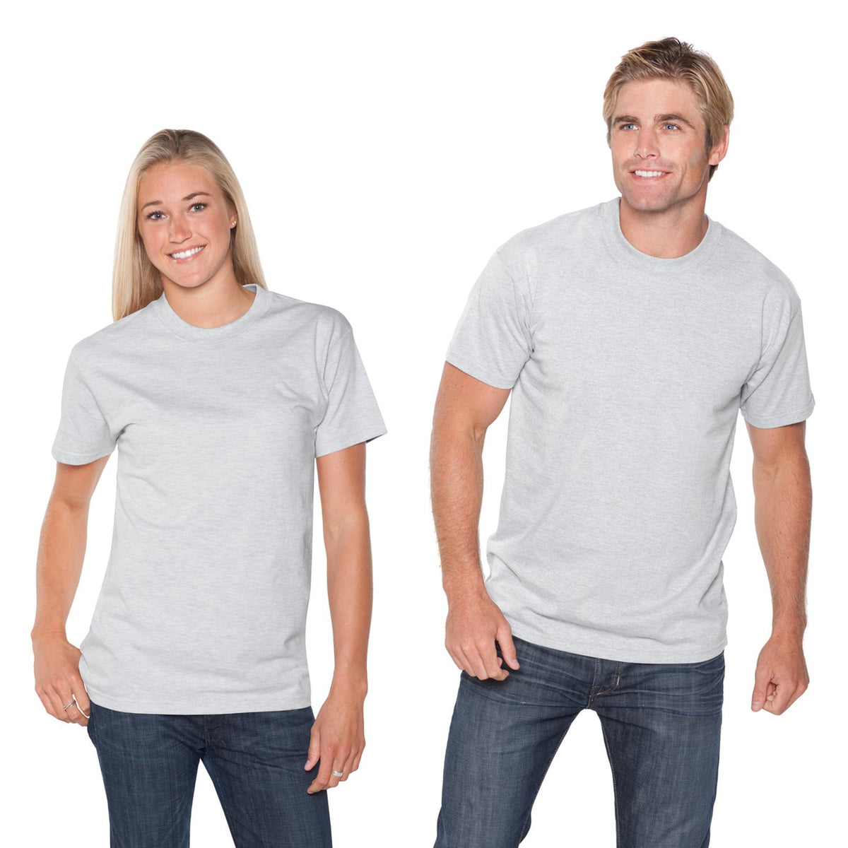 Front View of 079 - Ash OTTO Unisex Heavyweight Comfy Tee T-Shirt