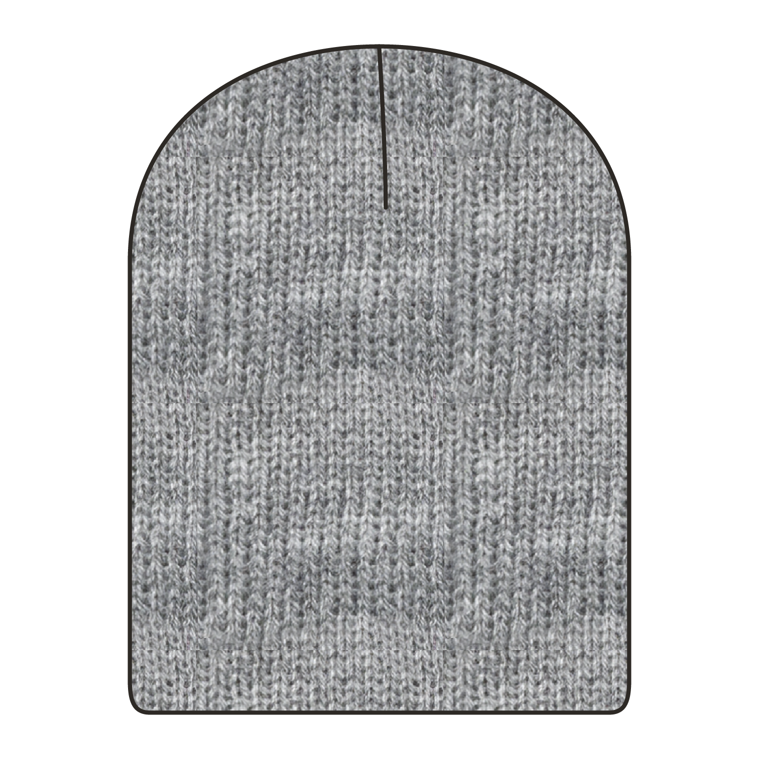 Front View of 080 - Heath. Black OTTO CAP 9 1/2" Premium Rib Knit Beanie