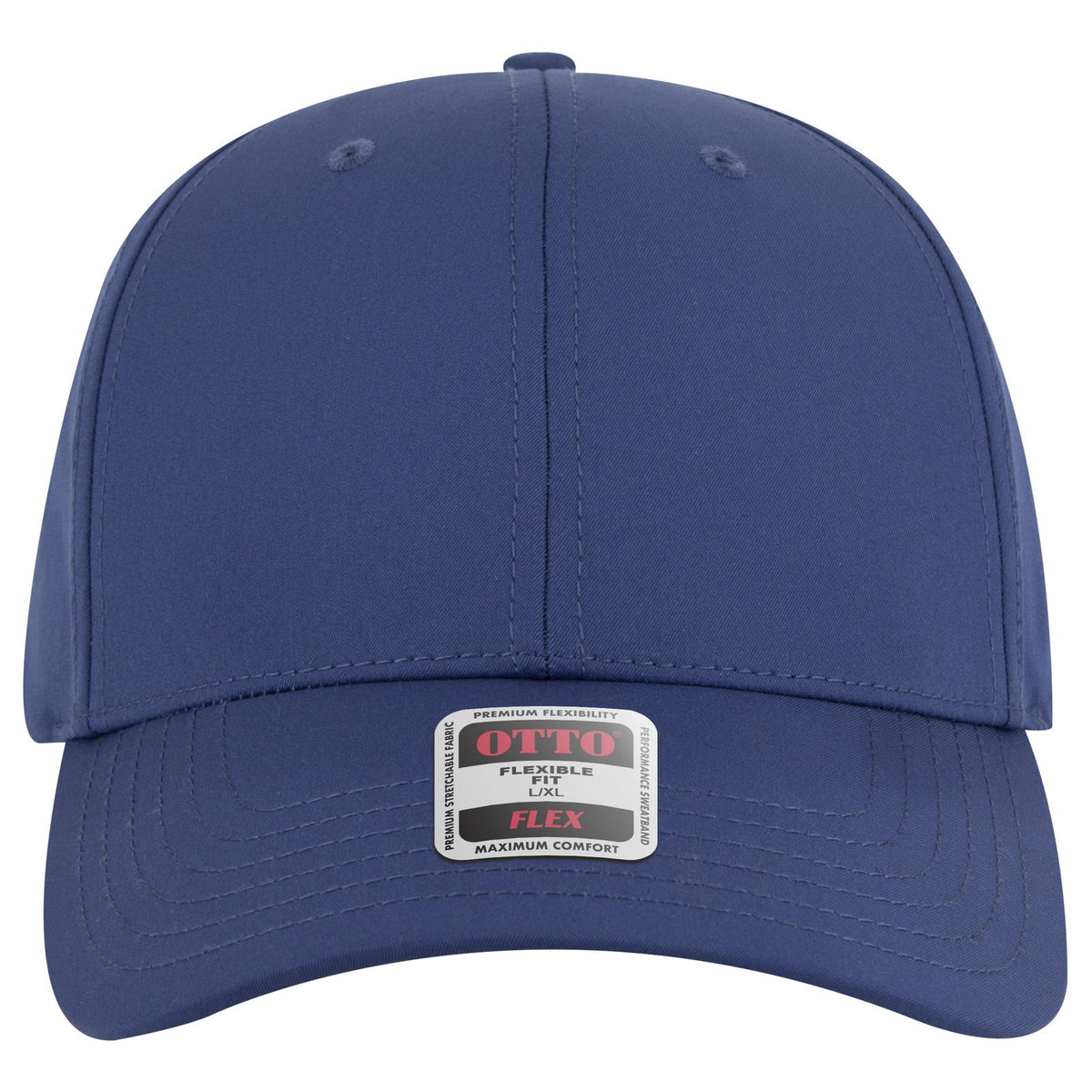 Front View of 082 - Ind. Blue OTTO CAP "OTTO FLEX" Fitted 6 Panel Low Profile Baseball Cap