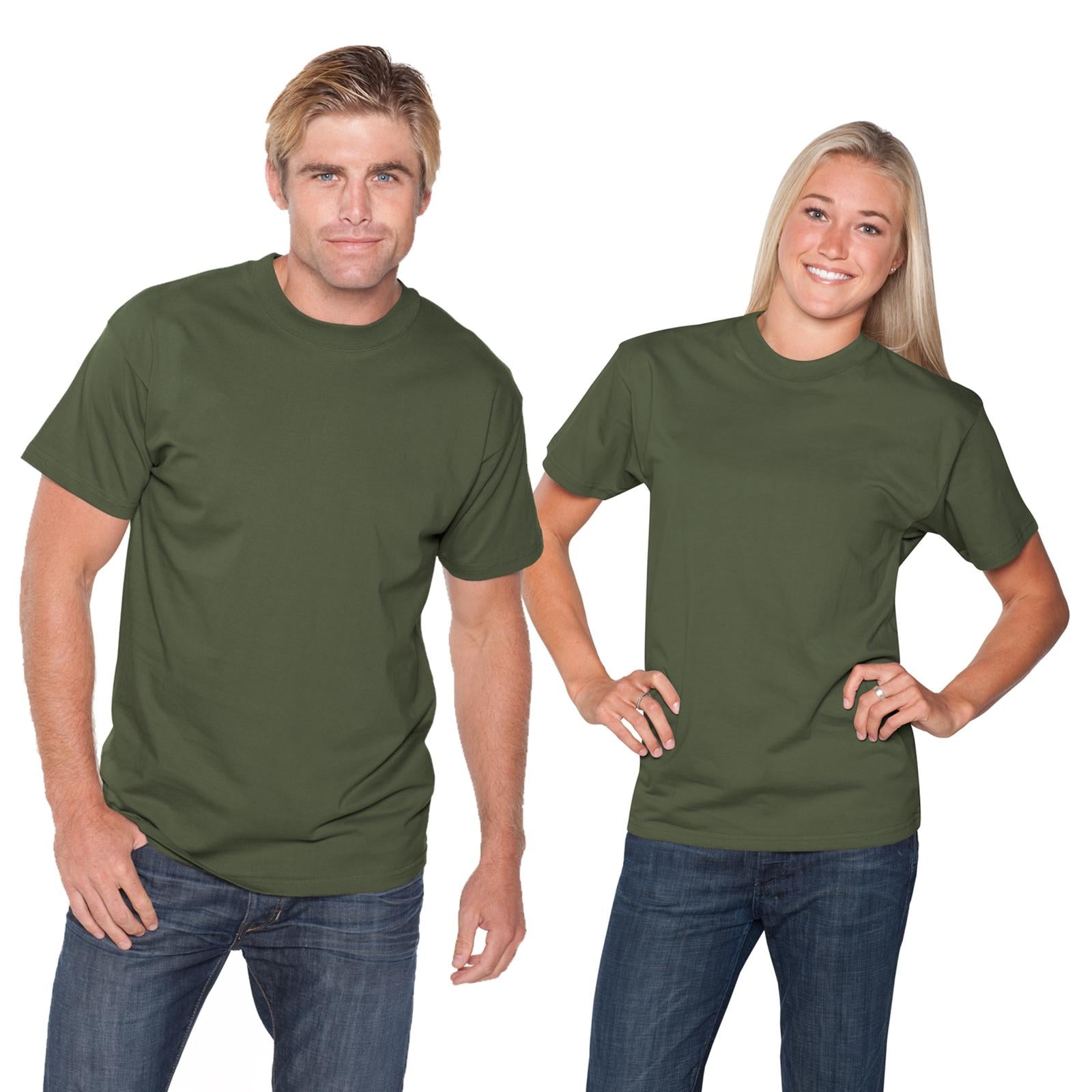 Front View of 083 - Mil. Green OTTO Unisex Heavyweight Comfy Tee T-Shirt