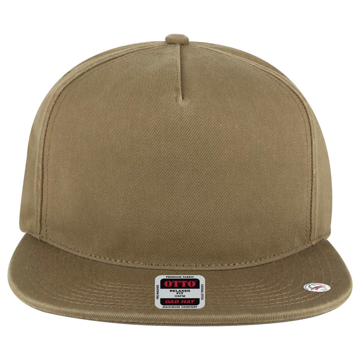 Front View of 084 - Coyote Brown OTTO CAP 5 Panel Low Profile Dad Hat