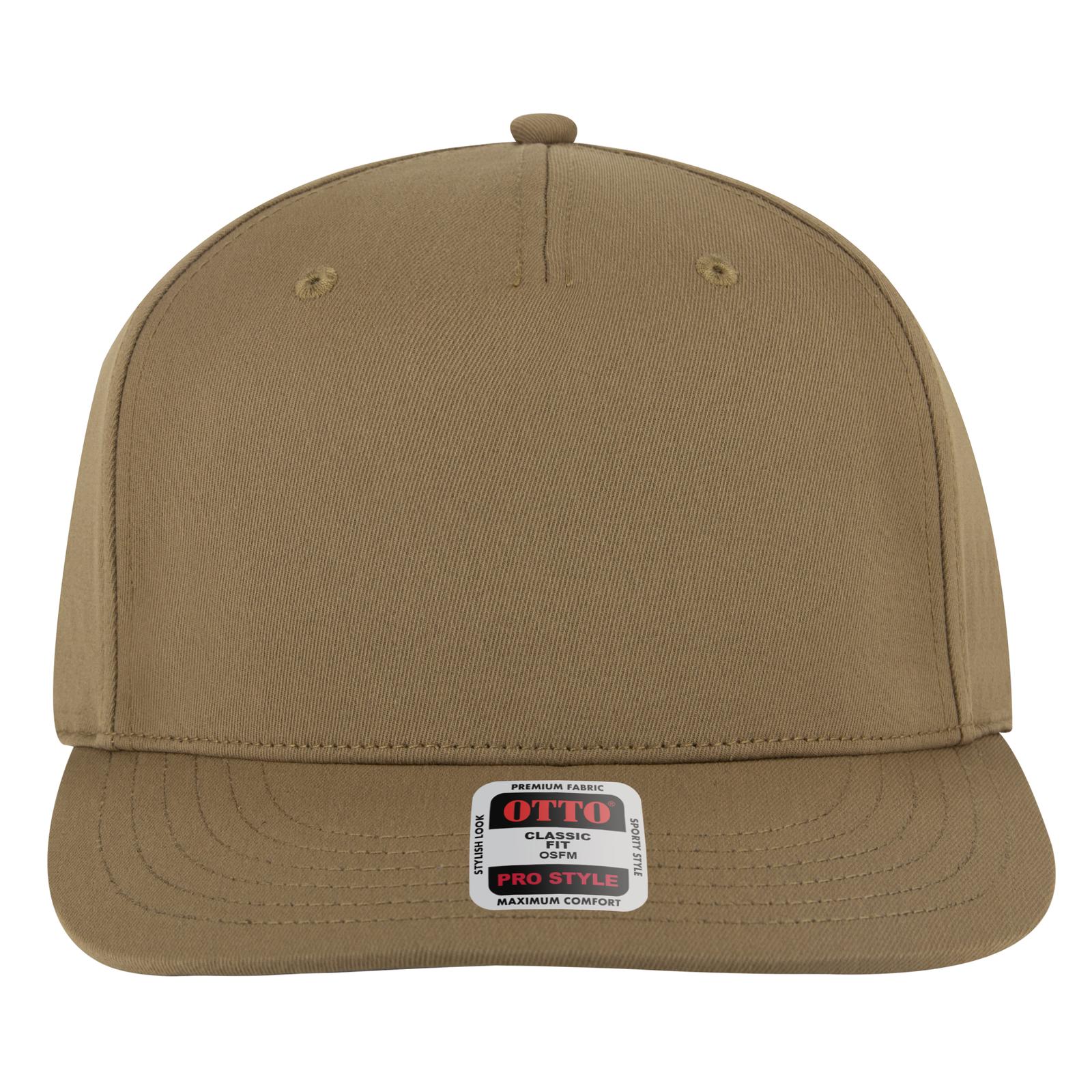 Right View of 084 - Coyote Brown OTTO CAP 5 Panel Pro Style Baseball Cap