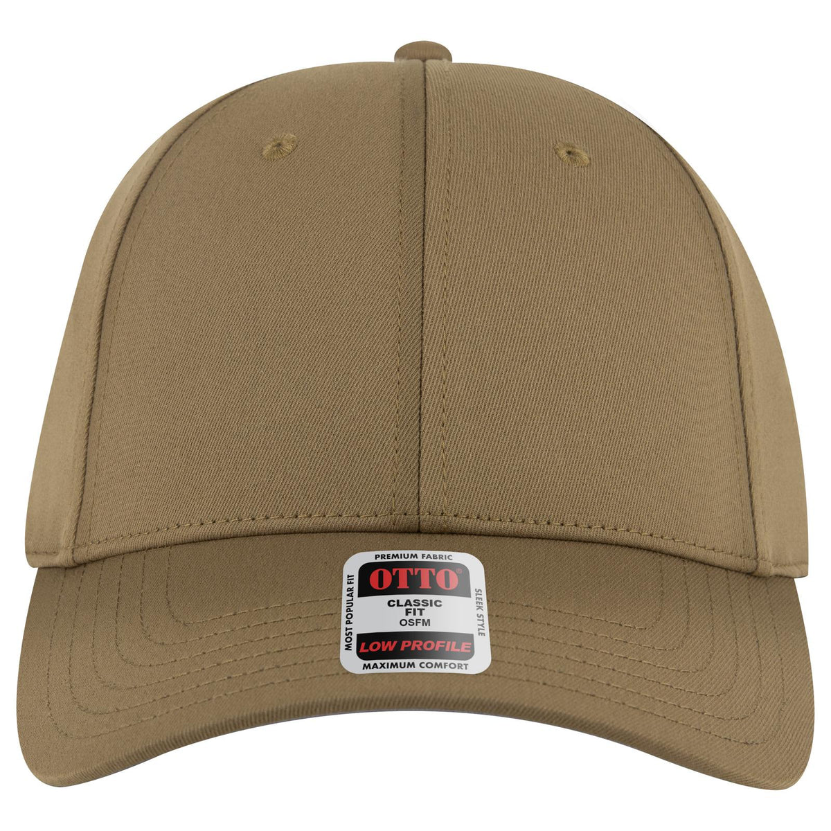 Front View of 084 - Coyote Brown OTTO CAP 6 Panel Low Profile Baseball Cap