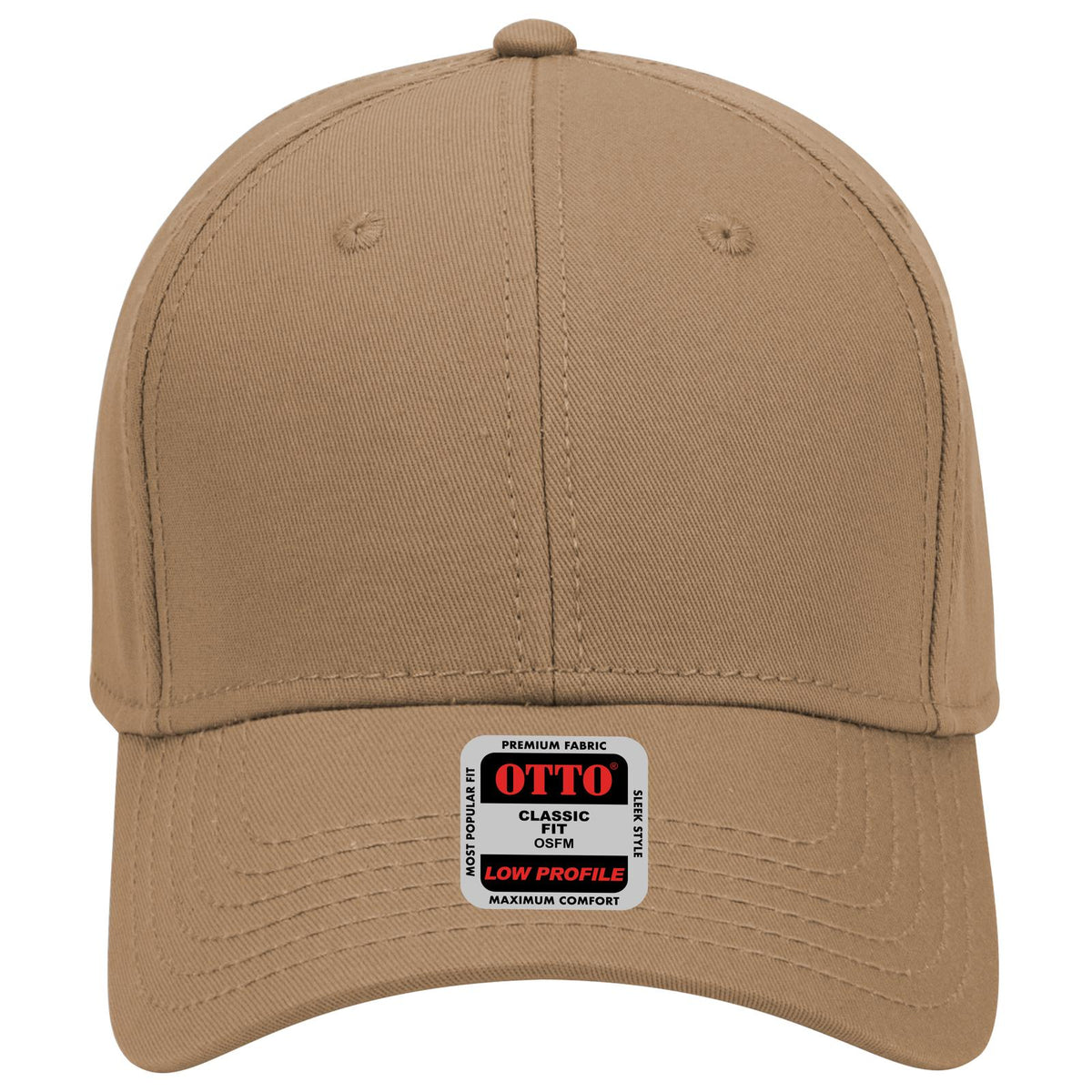 Front View of 084 - Coyote Brown OTTO CAP 6 Panel Low Profile Baseball Cap
