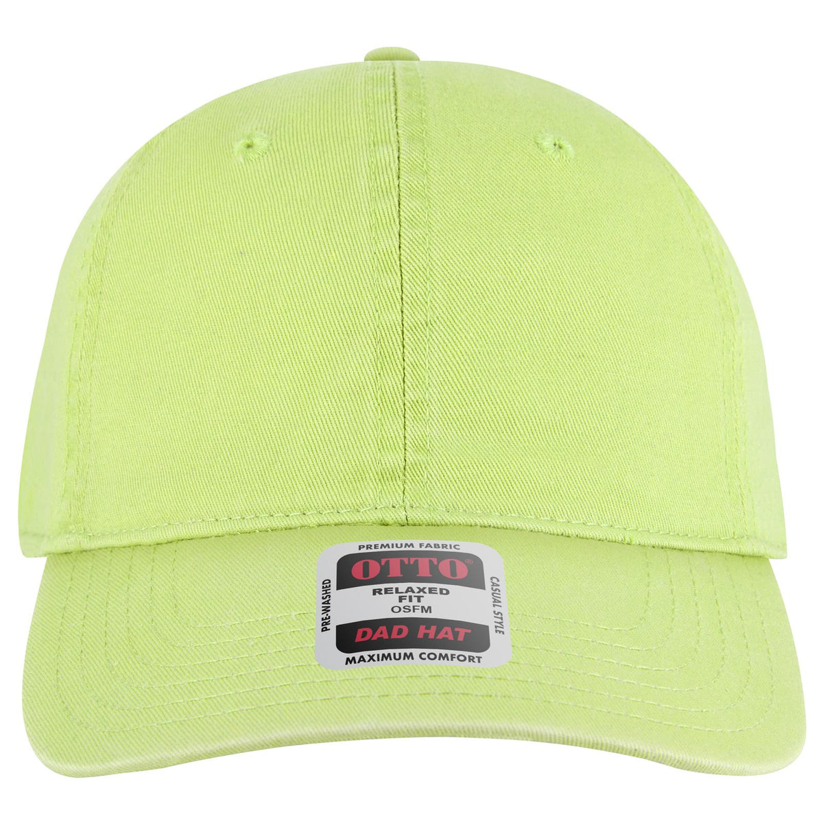 Front View of 088 - N. Green OTTO CAP 6 Panel Low Profile Dad Hat