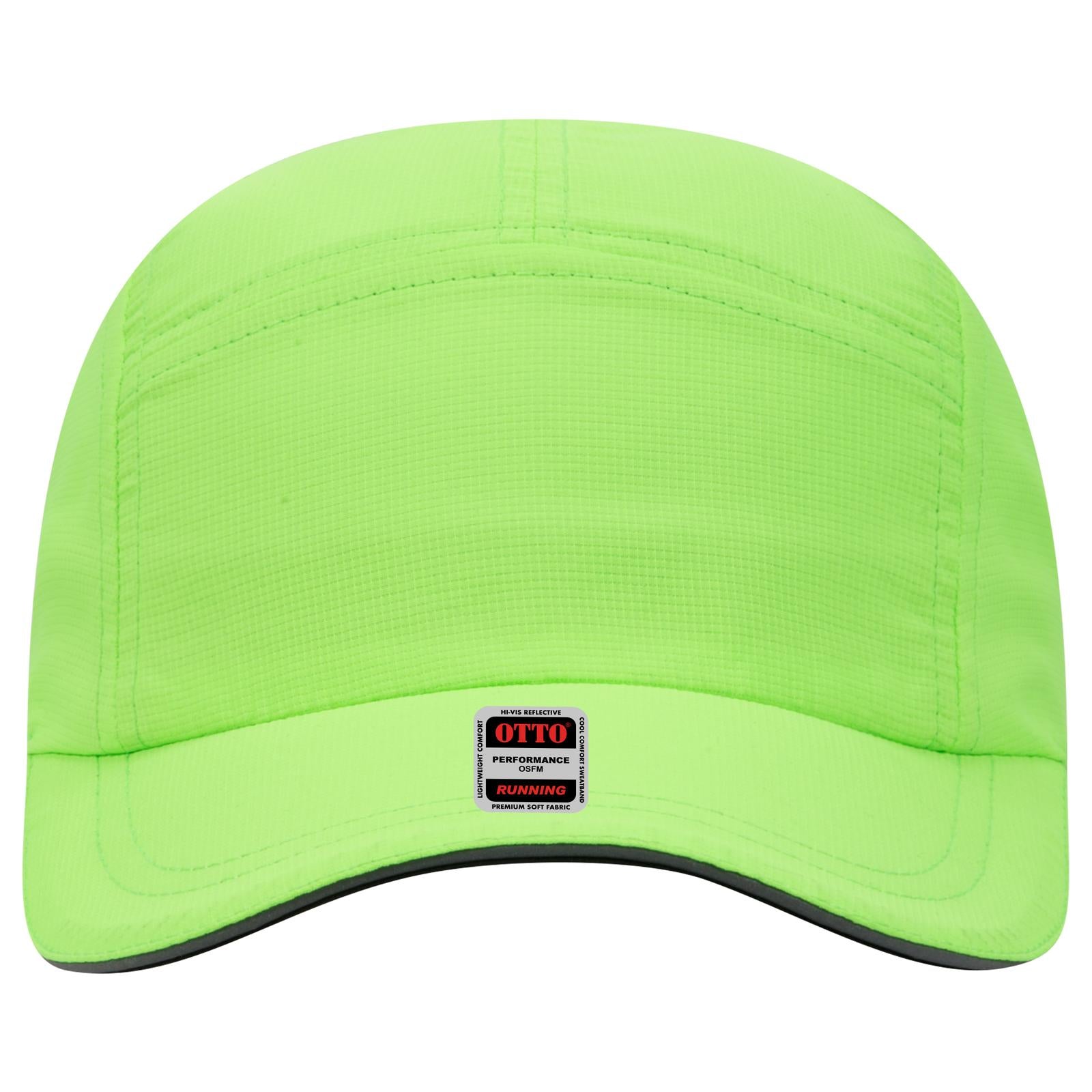 Right View of 088 - N. Green OTTO CAP Reflective 5 Panel Running Cap