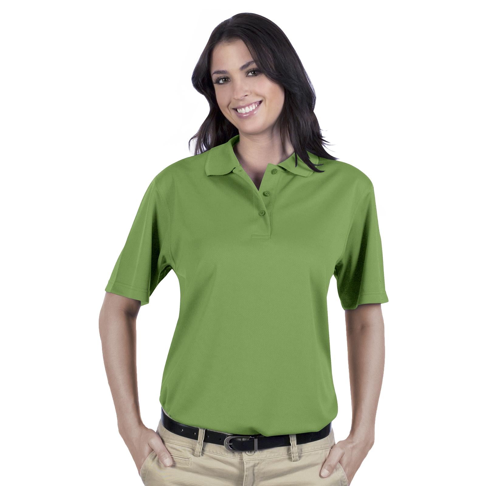 Front View of 091 - Cactus Green OTTO Ladies' Performance Sport Shirt