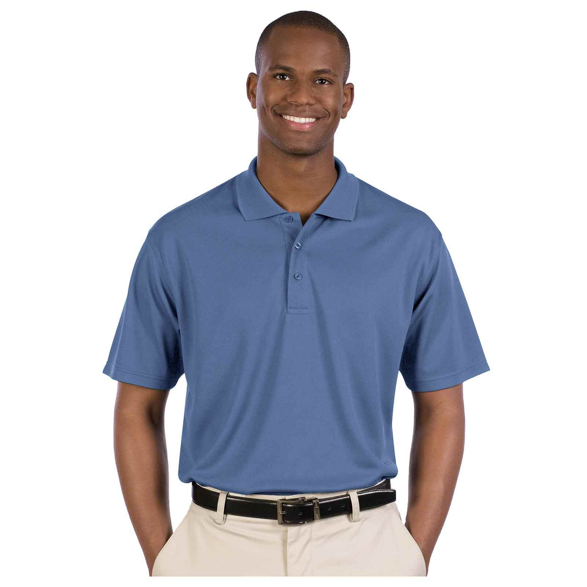 Front View of 092 - Blueberry OTTO Men's Performance Sport Shirt