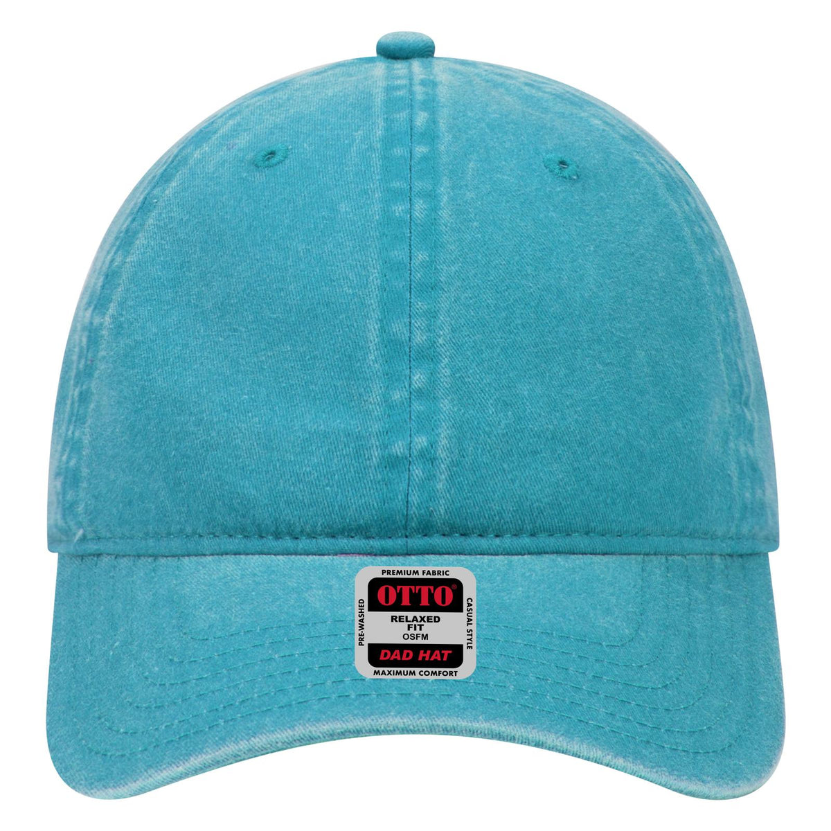 Front View of 104 - Lake Blue OTTO CAP 6 Panel Low Profile Dad Hat