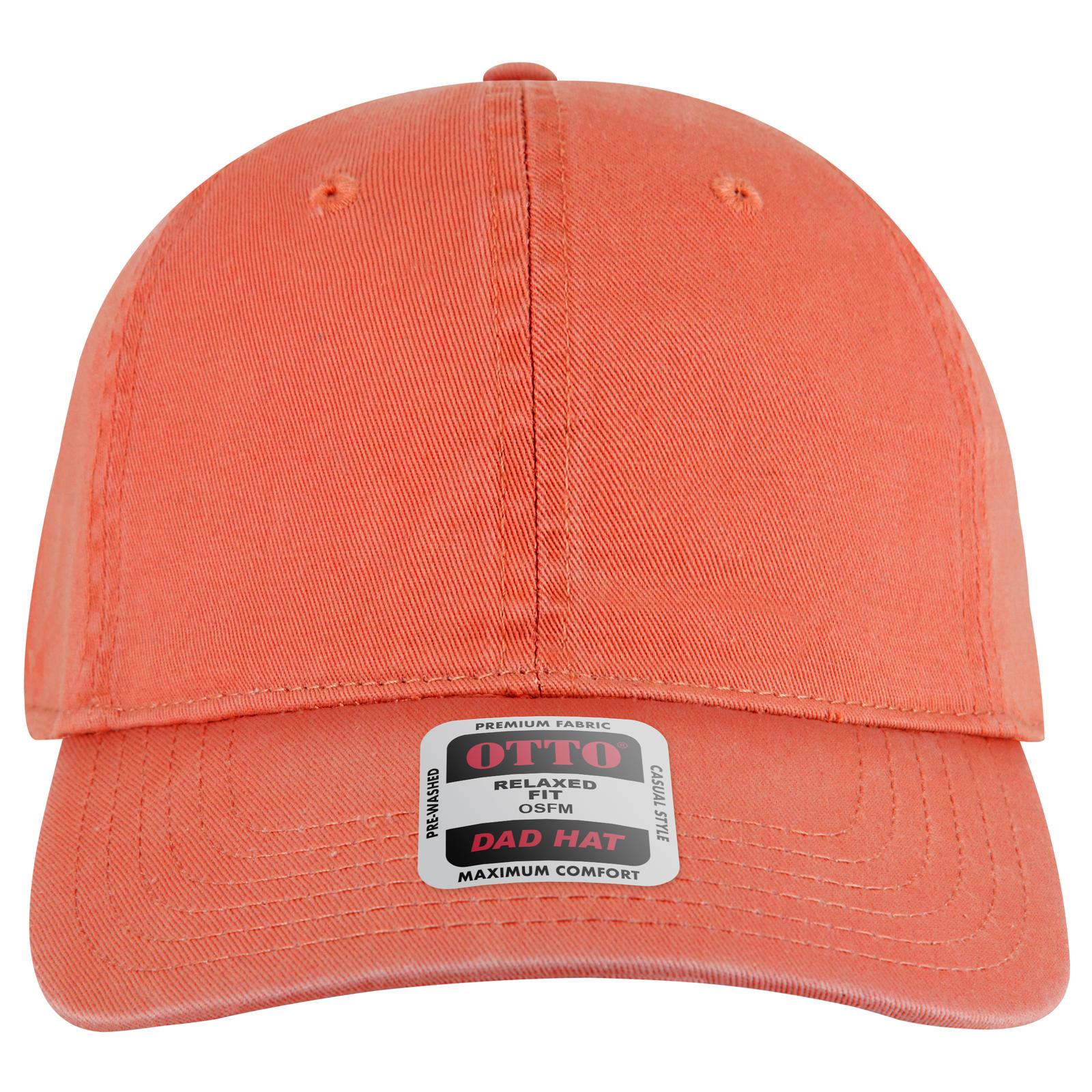 Right View of 110 - Coral OTTO CAP 6 Panel Low Profile Dad Hat