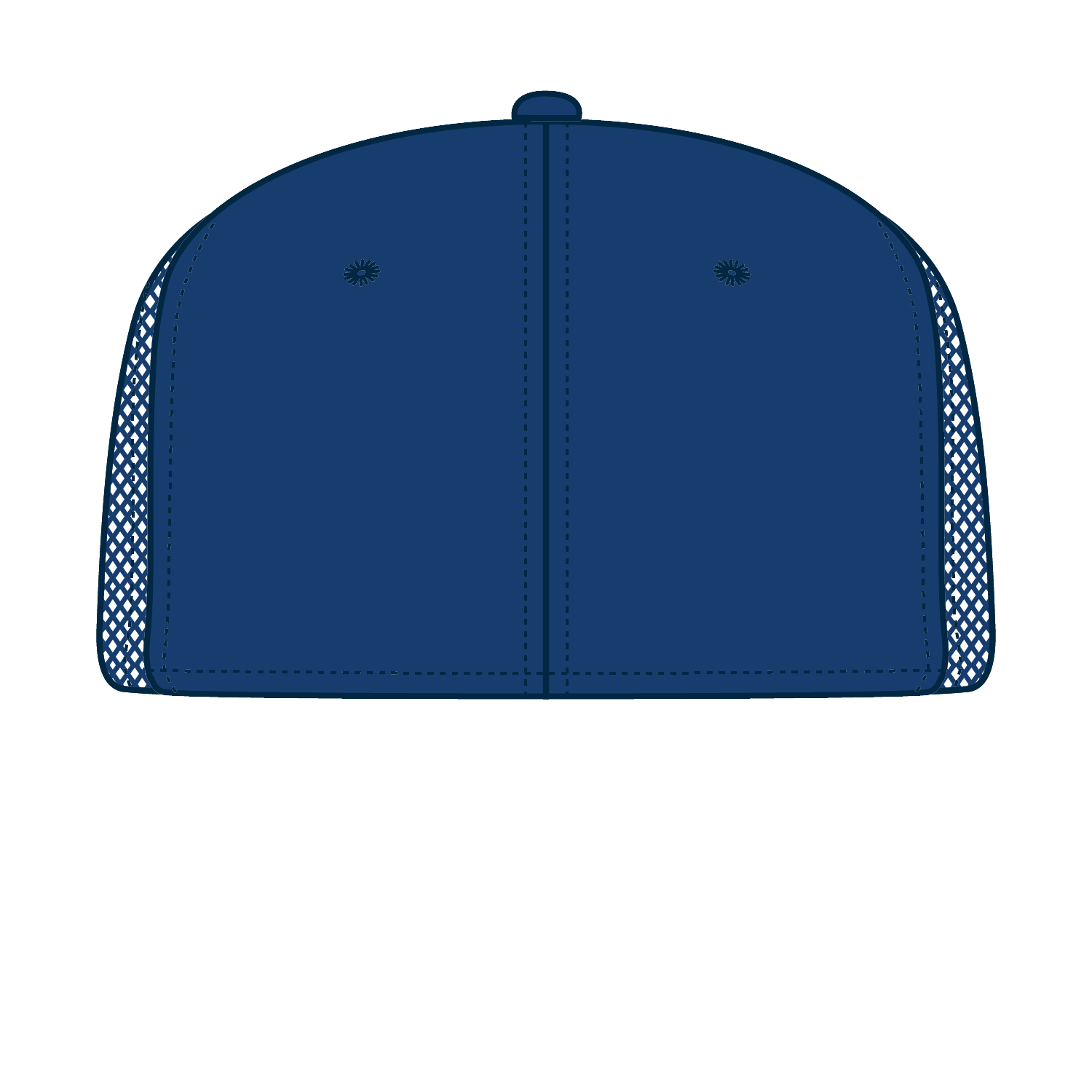 Front View of 11201 - Cork/Ryl OTTO CAP "OTTO SNAP" 6 Panel Pro Style Mesh Back Trucker Snapback Hat