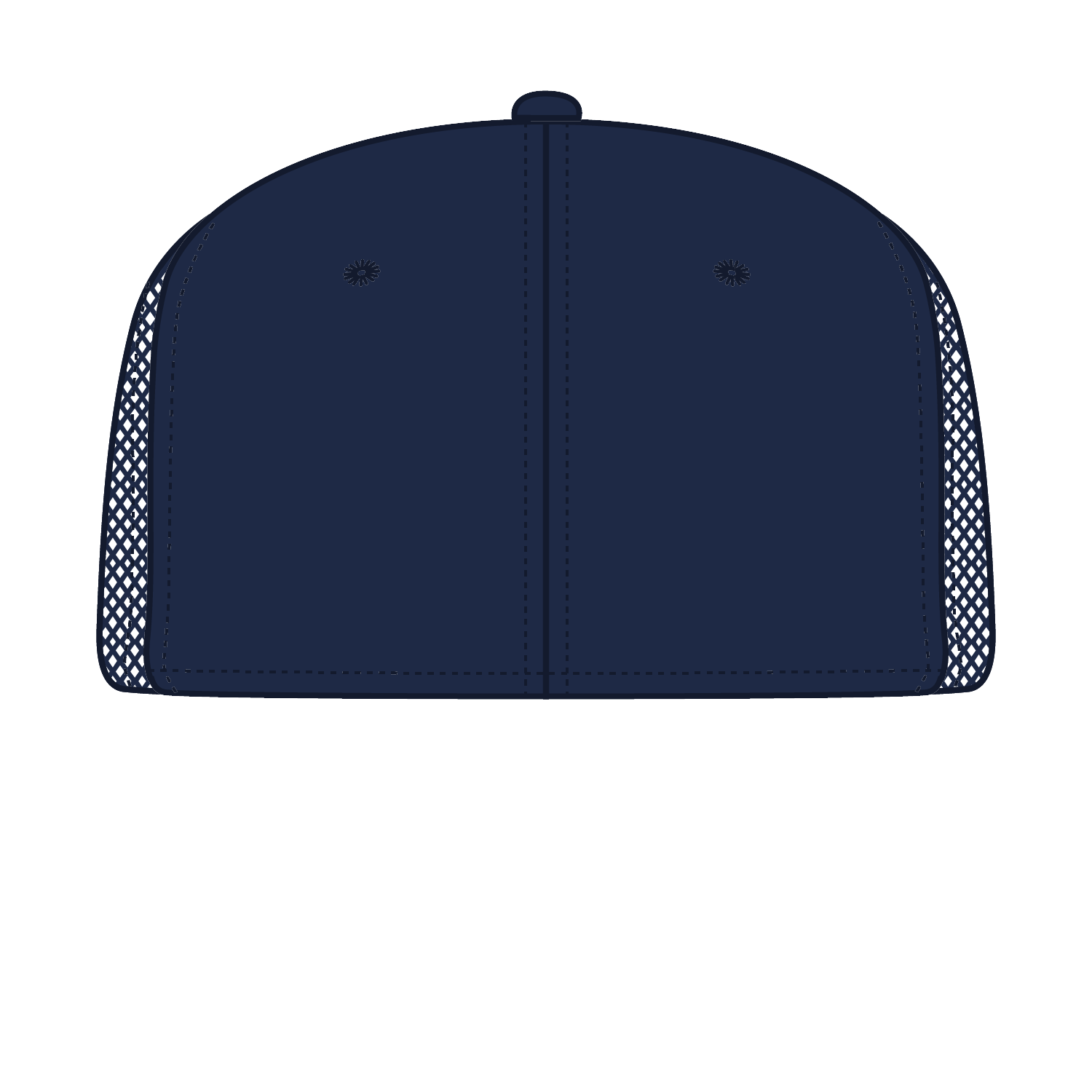 Front View of 11204 - Cork/Nvy OTTO CAP "OTTO SNAP" 6 Panel Pro Style Mesh Back Trucker Snapback Hat