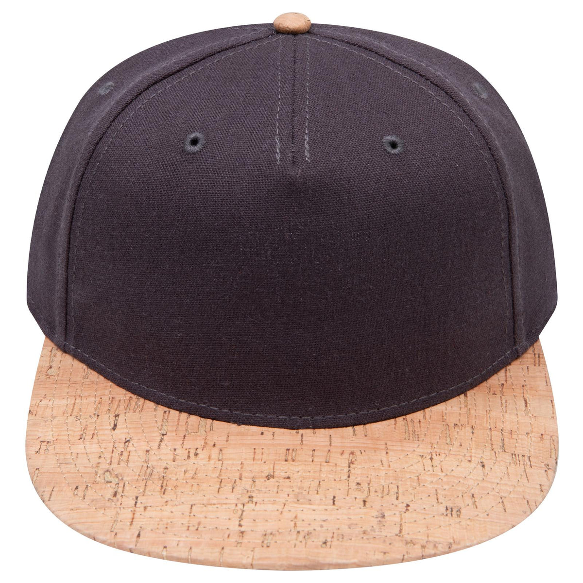Front View of 11225 - Cork/Ch Gry OTTO CAP "OTTO SNAP" 5 Panel Pro Style Snapback Hat