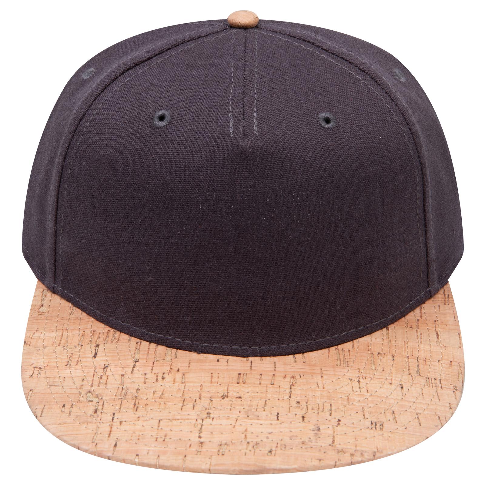 Front View of 11225 - Cork/Ch Gry OTTO CAP "OTTO SNAP" 5 Panel Pro Style Snapback Hat