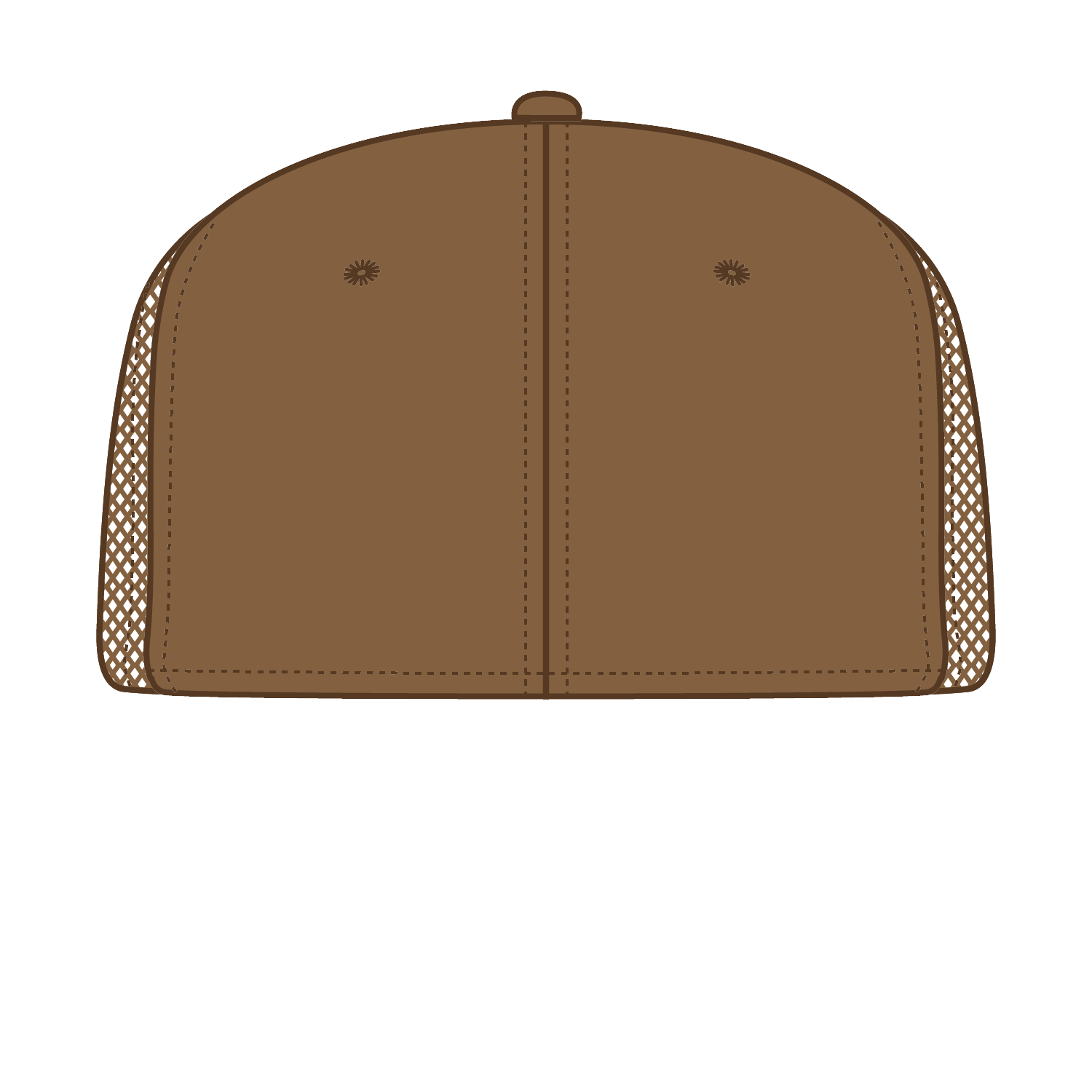 Front View of 11284 - Cork/Cy Brn OTTO CAP "OTTO SNAP" 6 Panel Pro Style Mesh Back Trucker Snapback Hat