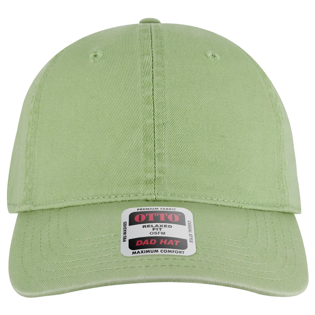 Front View of 120 - Mint OTTO CAP 6 Panel Low Profile Dad Hat