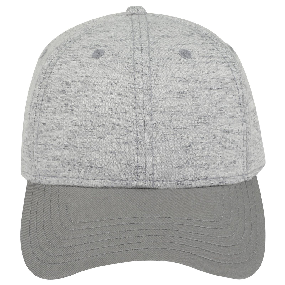 Front View of 1474 - Gry/H. Gry OTTO CAP 6 Panel Low Profile Baseball Cap