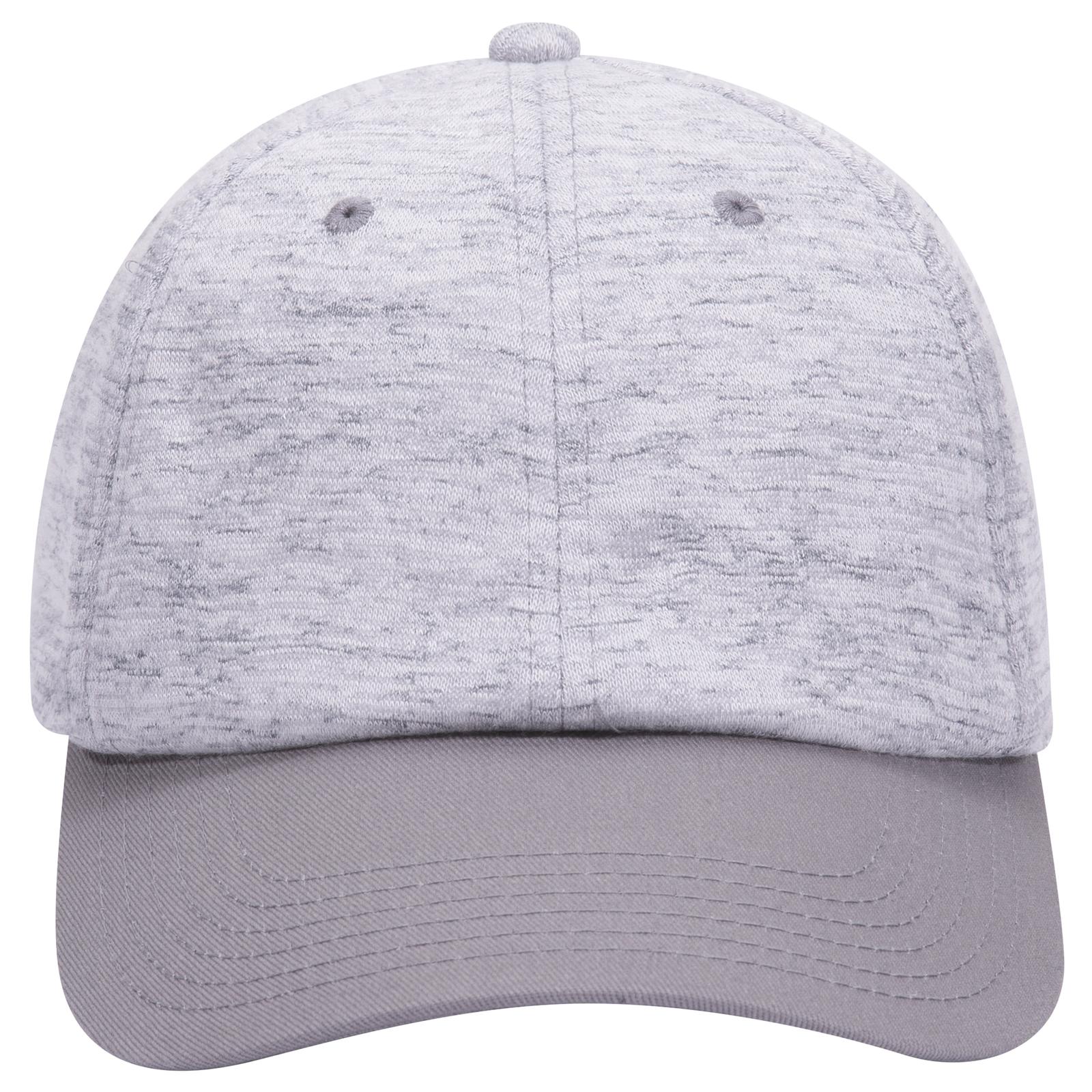 Front View of 1474 - Gry/H. Gry OTTO CAP 6 Panel Low Profile Baseball Cap