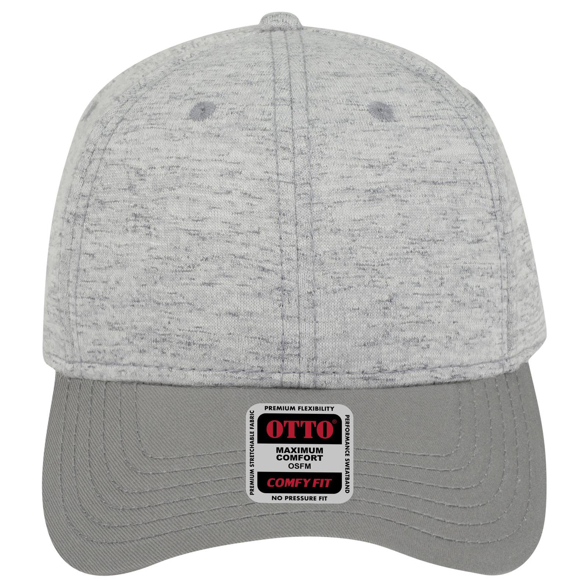 Front View of 1474 - Gry/H. Gry OTTO CAP "OTTO COMFY FIT" 6 Panel Low Profile Baseball Cap