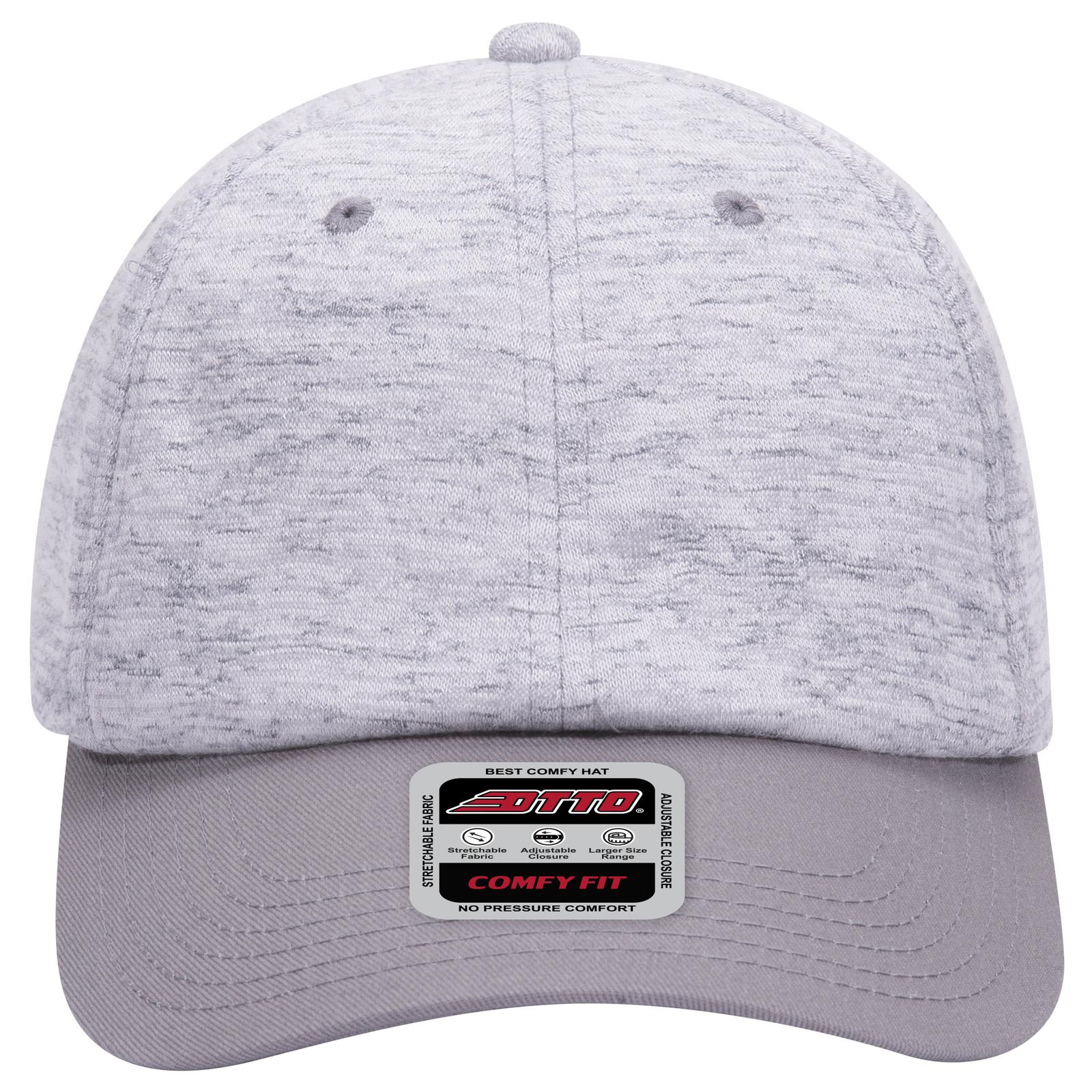 Front View of 1474 - Gry/H. Gry OTTO CAP "OTTO COMFY FIT" 6 Panel Low Profile Baseball Cap