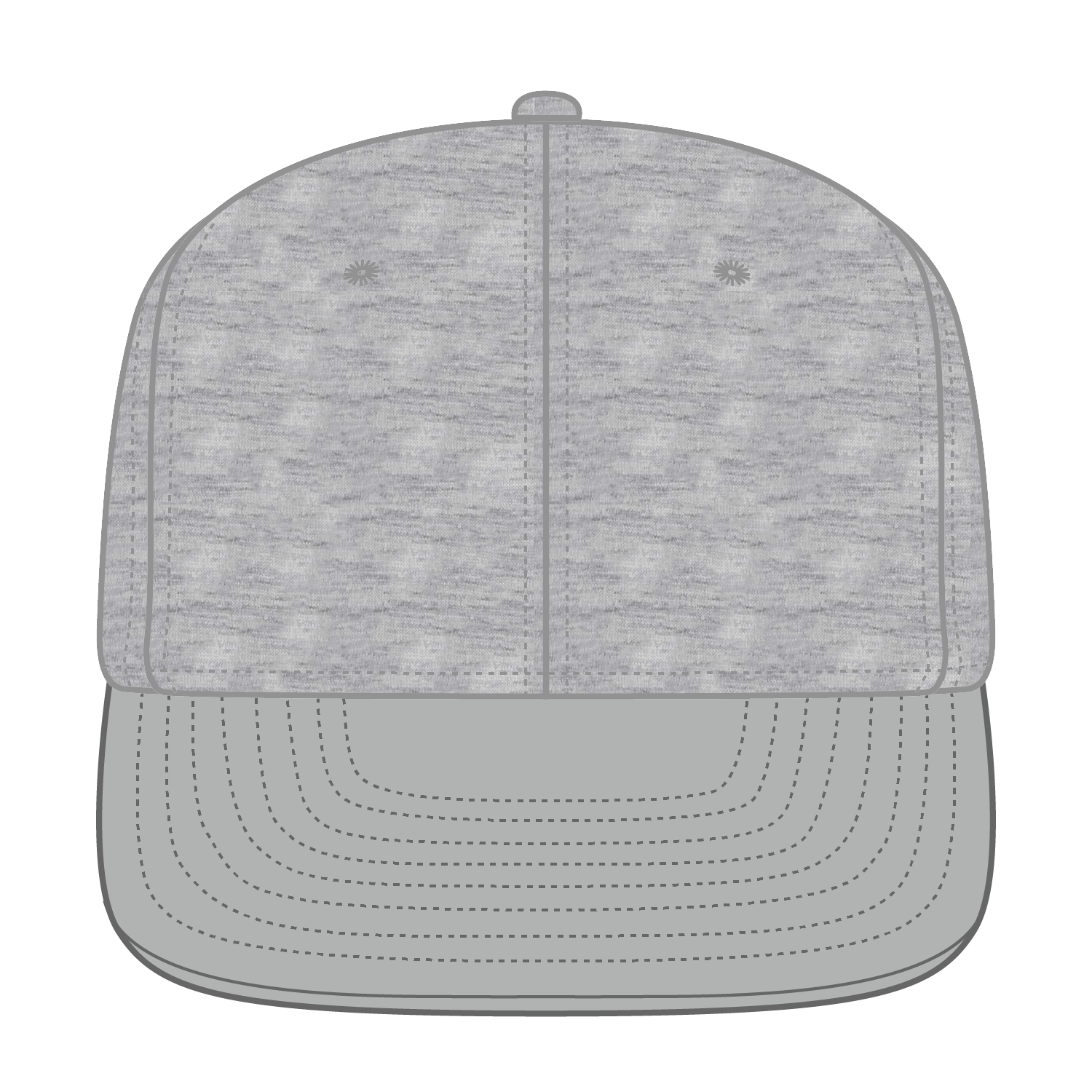 Front View of 1474 - Gry/H. Gry OTTO CAP "OTTO SNAP" 6 Panel Mid Profile Snapback Hat