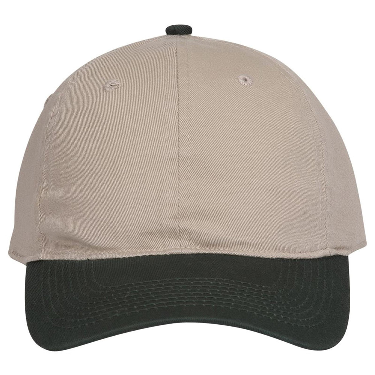 Front View of 1732 - Dk.Grn/Kha OTTO CAP "OTTO FLEX" Fitted 6 Panel Low Profile Dad Hat