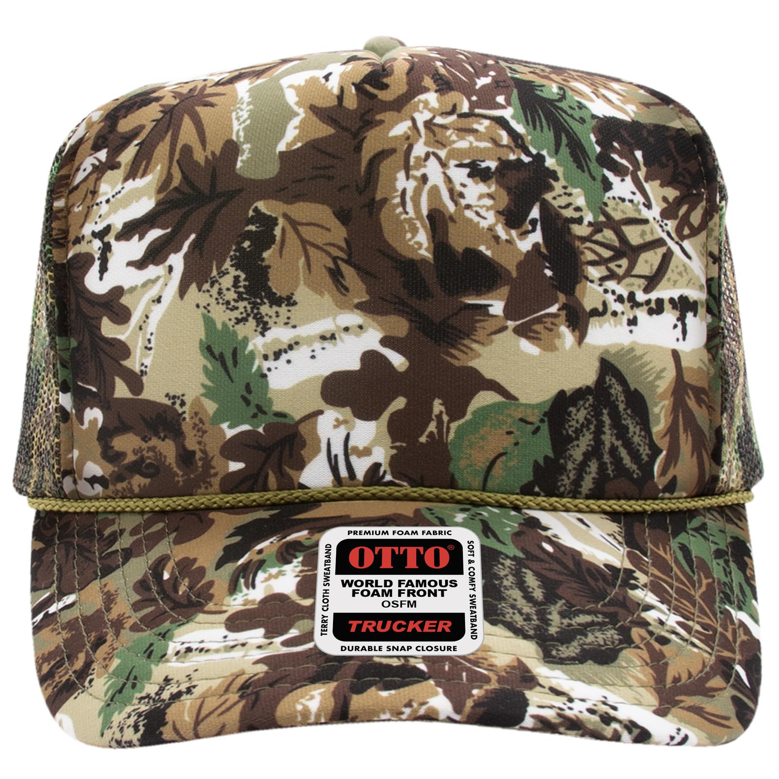Right View of 180705 - Lt.Lod/Brn/Kly OTTO CAP 5 Panel High Crown Mesh Back Trucker Hat