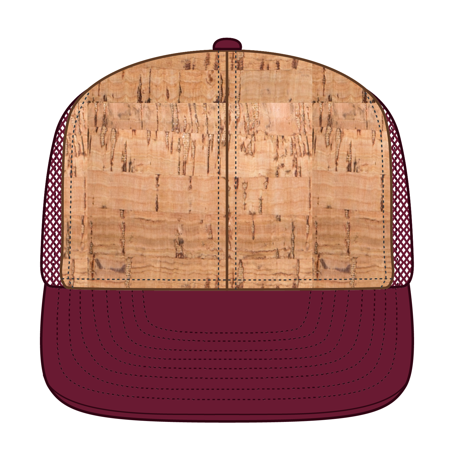 Front View of 1911219 - Bg Mrn/Crk/Bg Mrn OTTO CAP "OTTO SNAP" 6 Panel Pro Style Mesh Back Trucker Snapback Hat