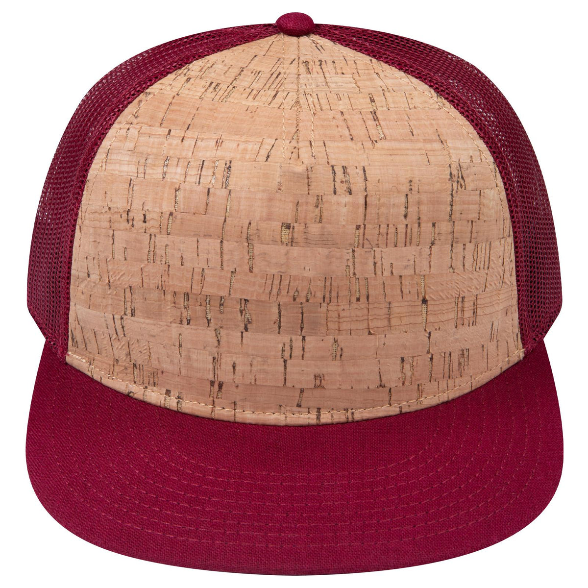 Front View of 1911219B - Bg Mrn/Crk/Bg Mrn OTTO CAP "OTTO SNAP" 5 Panel Pro Style Mesh Back Trucker Snapback Hat