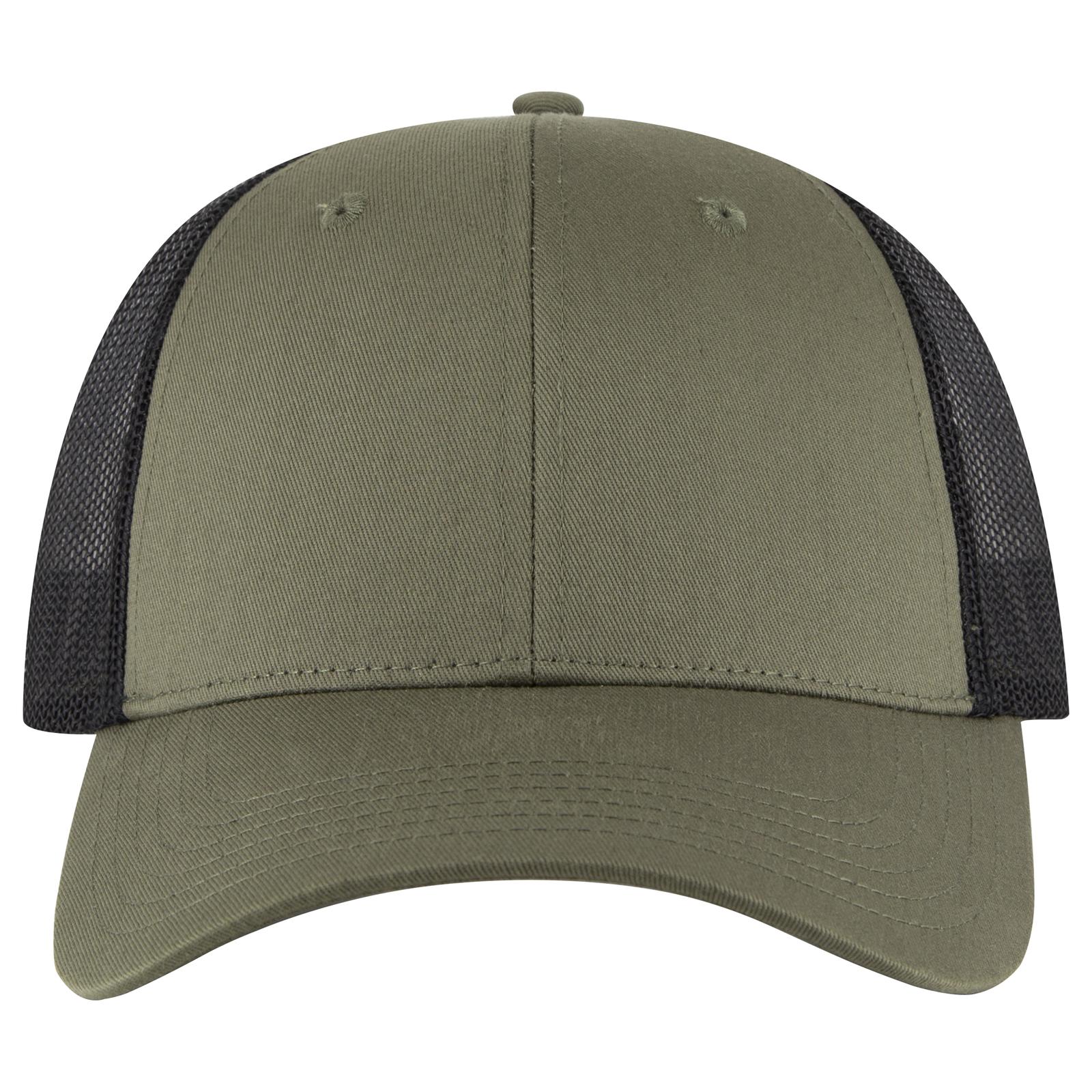 Right View of 212103 - Ol.Grn/Ol.Grn/Blk OTTO CAP 6 Panel Low Profile Mesh Back Trucker Hat