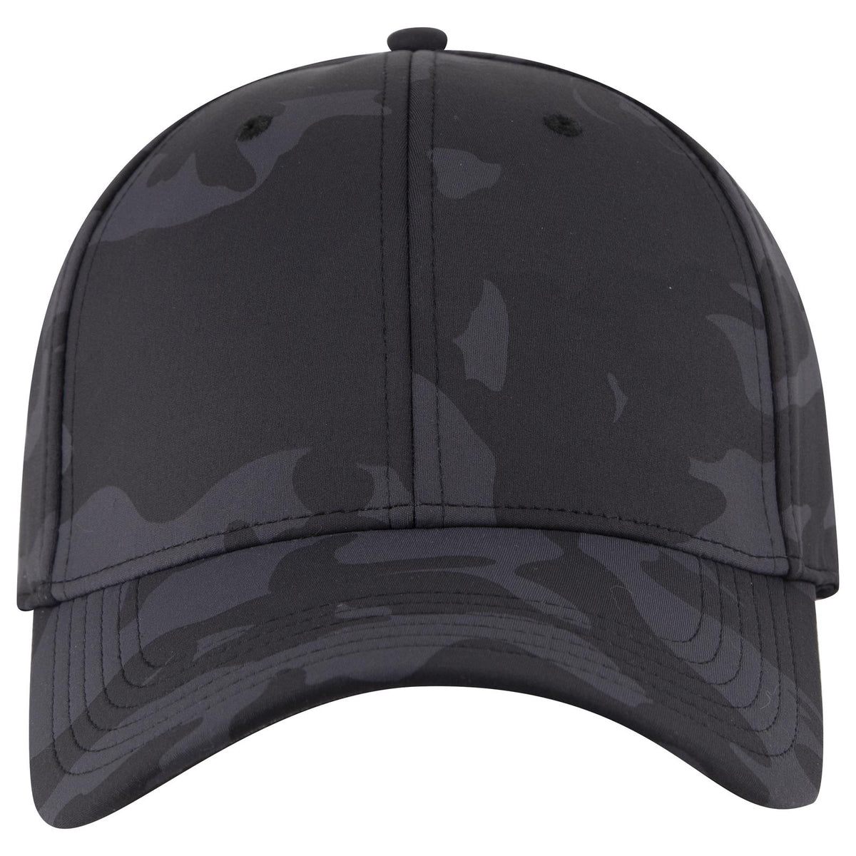 Front View of 2503 - Ch.Gry/Blk OTTO CAP "OTTO FLEX" Fitted 6 Panel Low Profile Baseball Cap