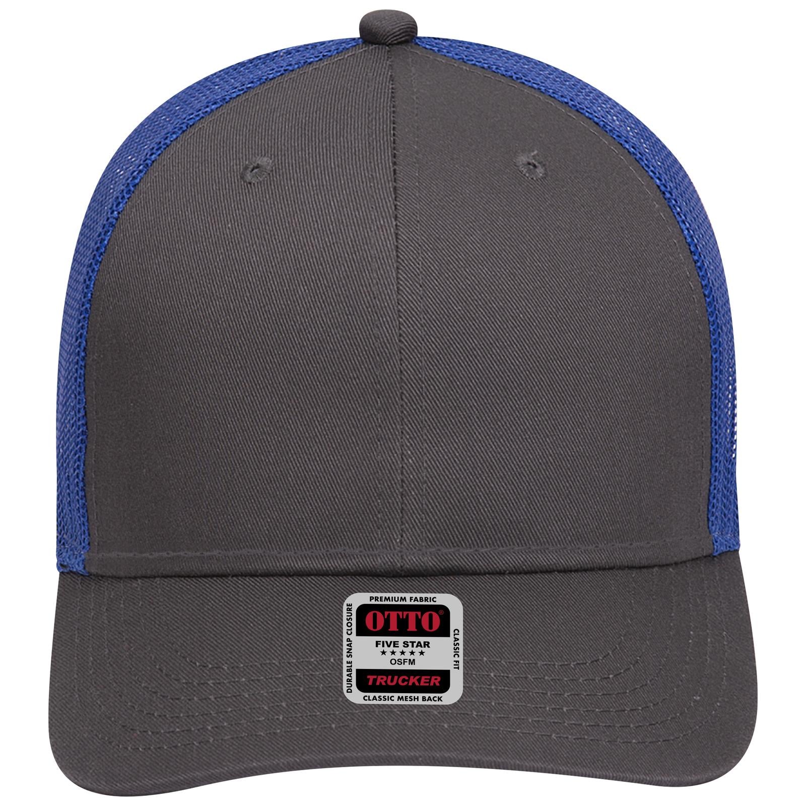 Right View of 252501 - Ch.Gry/Ch.Gry/Ryl OTTO CAP 6 Panel Low Profile Mesh Back Trucker Hat