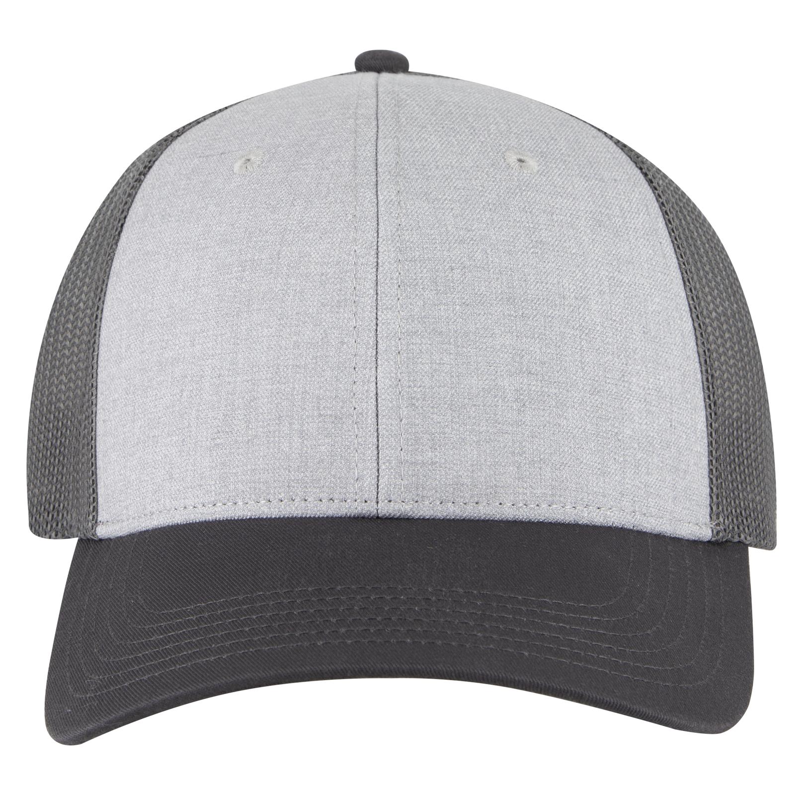 Right View of 257425 - CharcoalGray/HeatherGray/CharcoalGray OTTO CAP 6 Panel Low Profile Mesh Back Trucker Hat