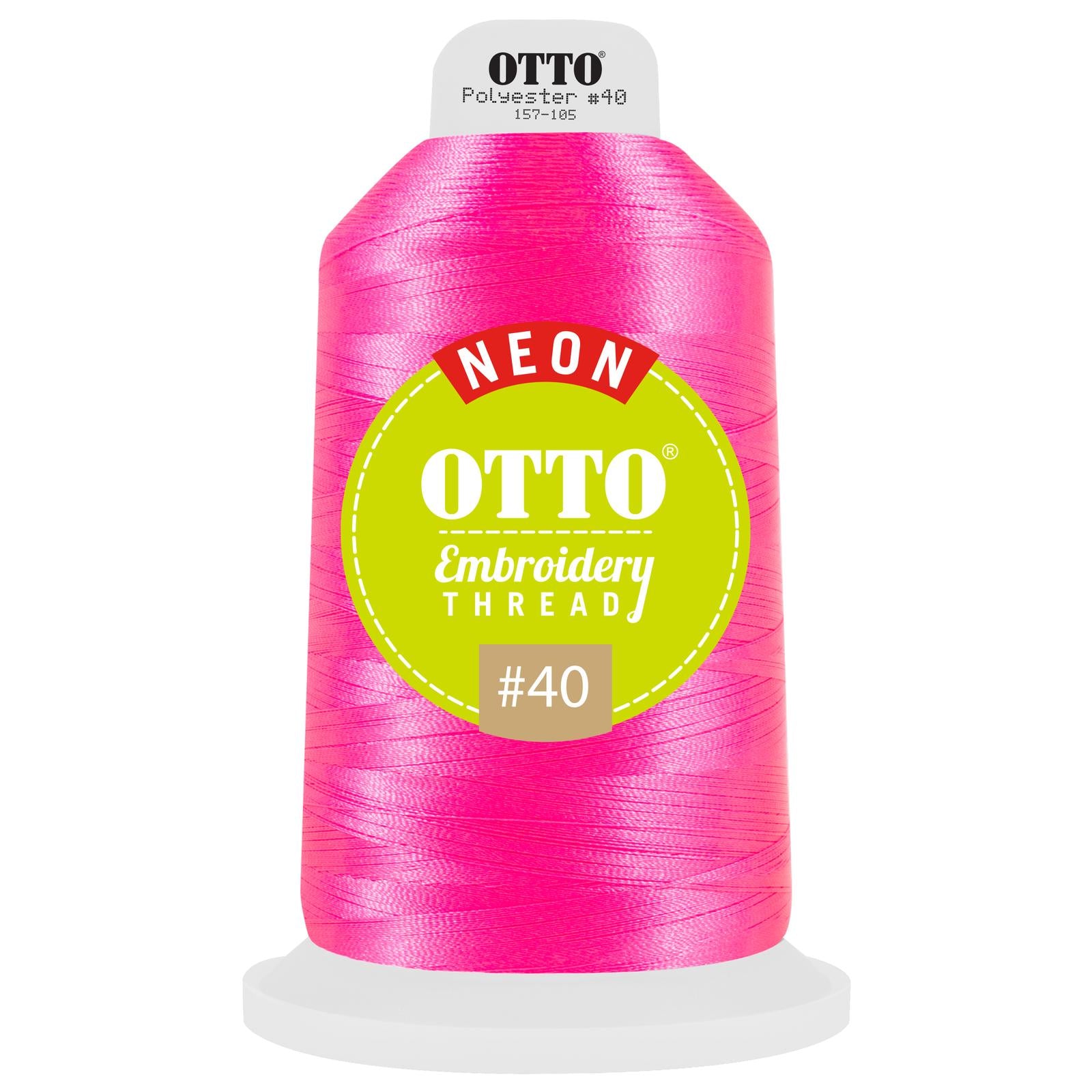 Front View of 3812 - Thread 3812 OTTO Embroidery Neon Thread #40 5,500 yd. King Cone