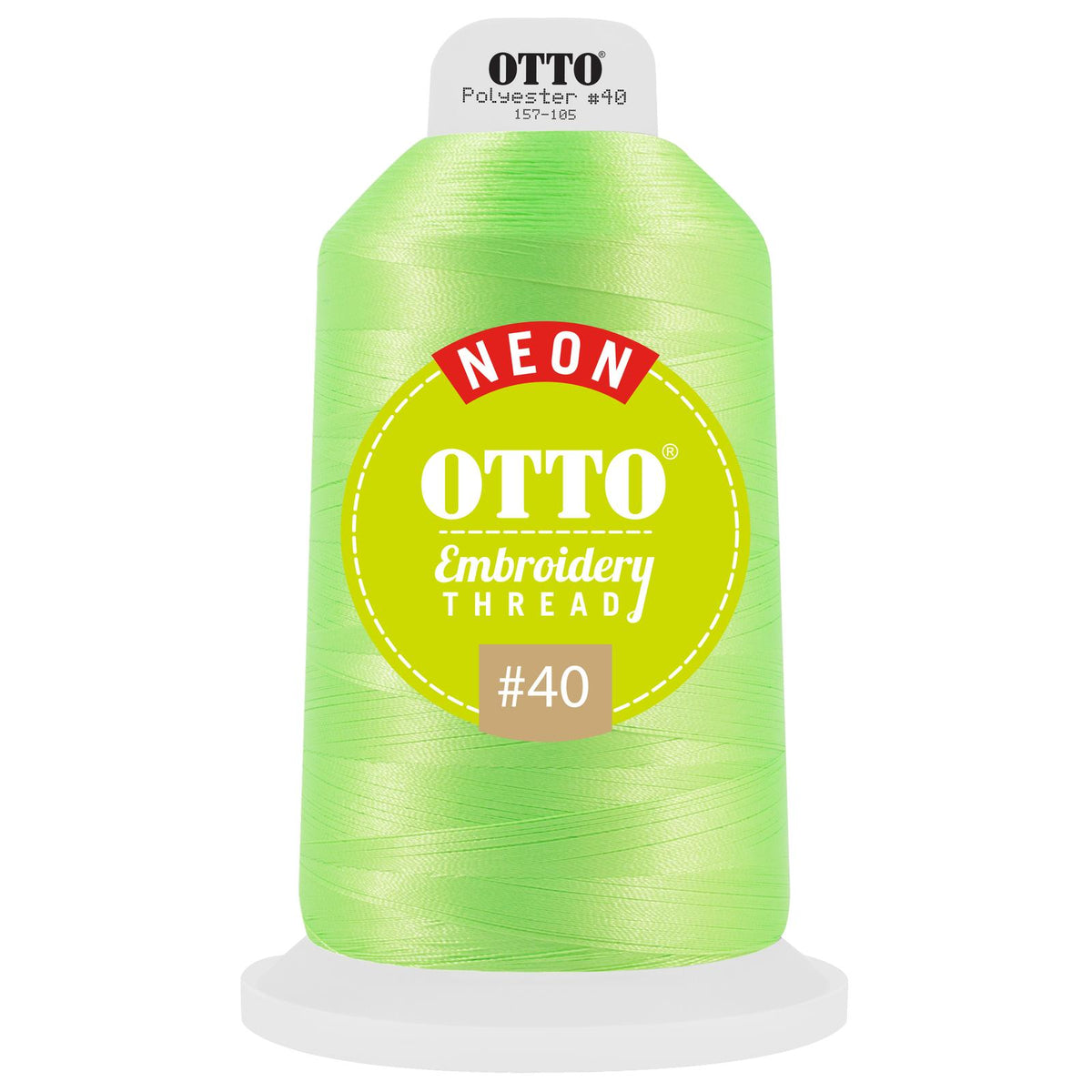 Front View of 3902 - Thread 3902 OTTO Embroidery Neon Thread #40 5,500 yd. King Cone