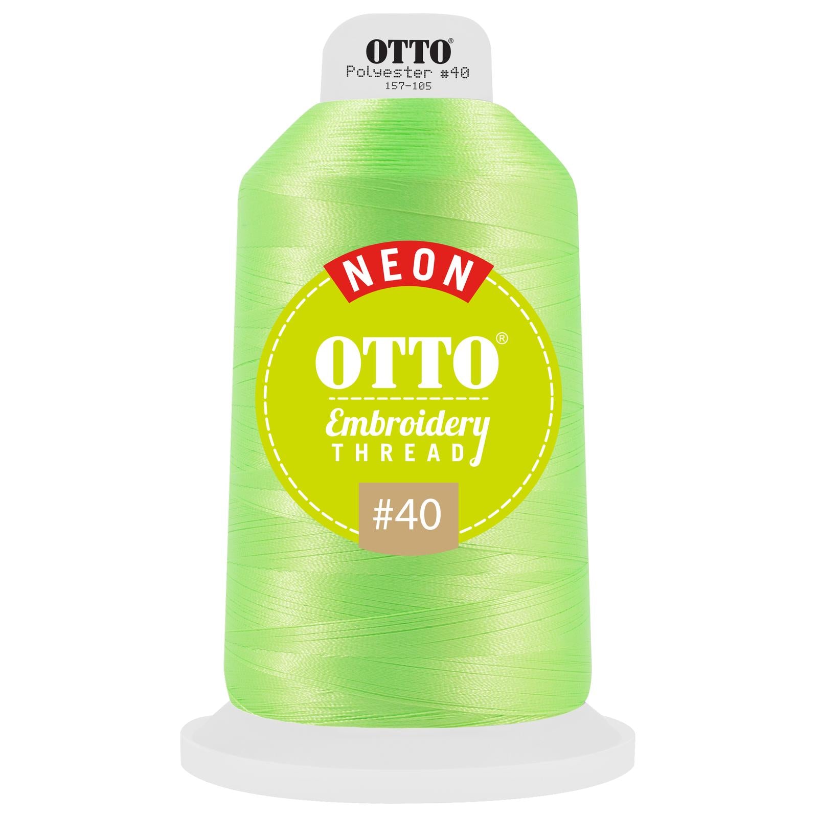 Front View of 3902 - Thread 3902 OTTO Embroidery Neon Thread #40 5,500 yd. King Cone