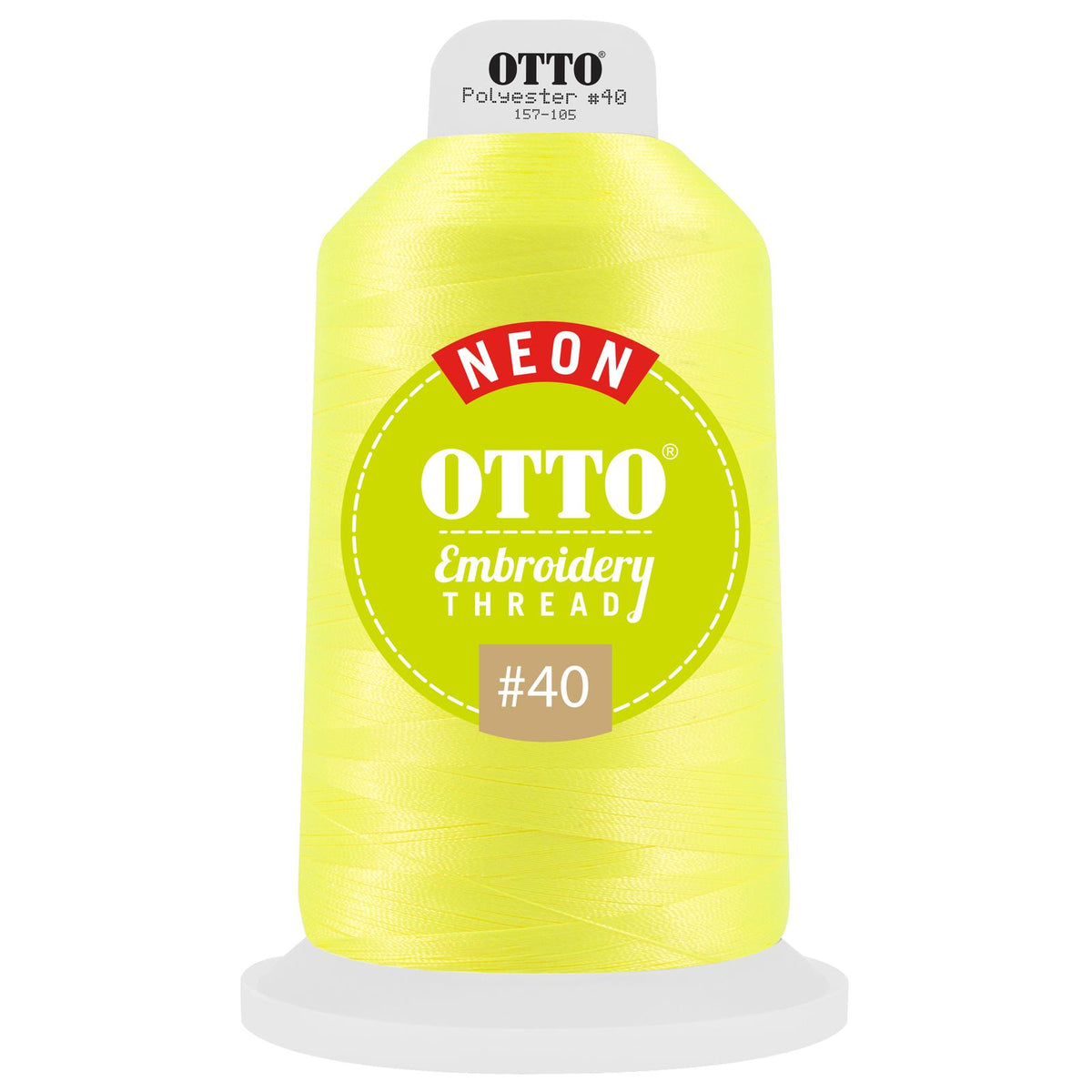 Front View of 3923 - Thread 3923 OTTO Embroidery Neon Thread #40 5,500 yd. King Cone